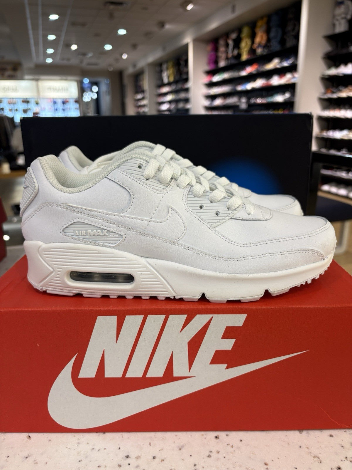 Nike Air Max 90 Low White Sz 5.5Y DEFECT