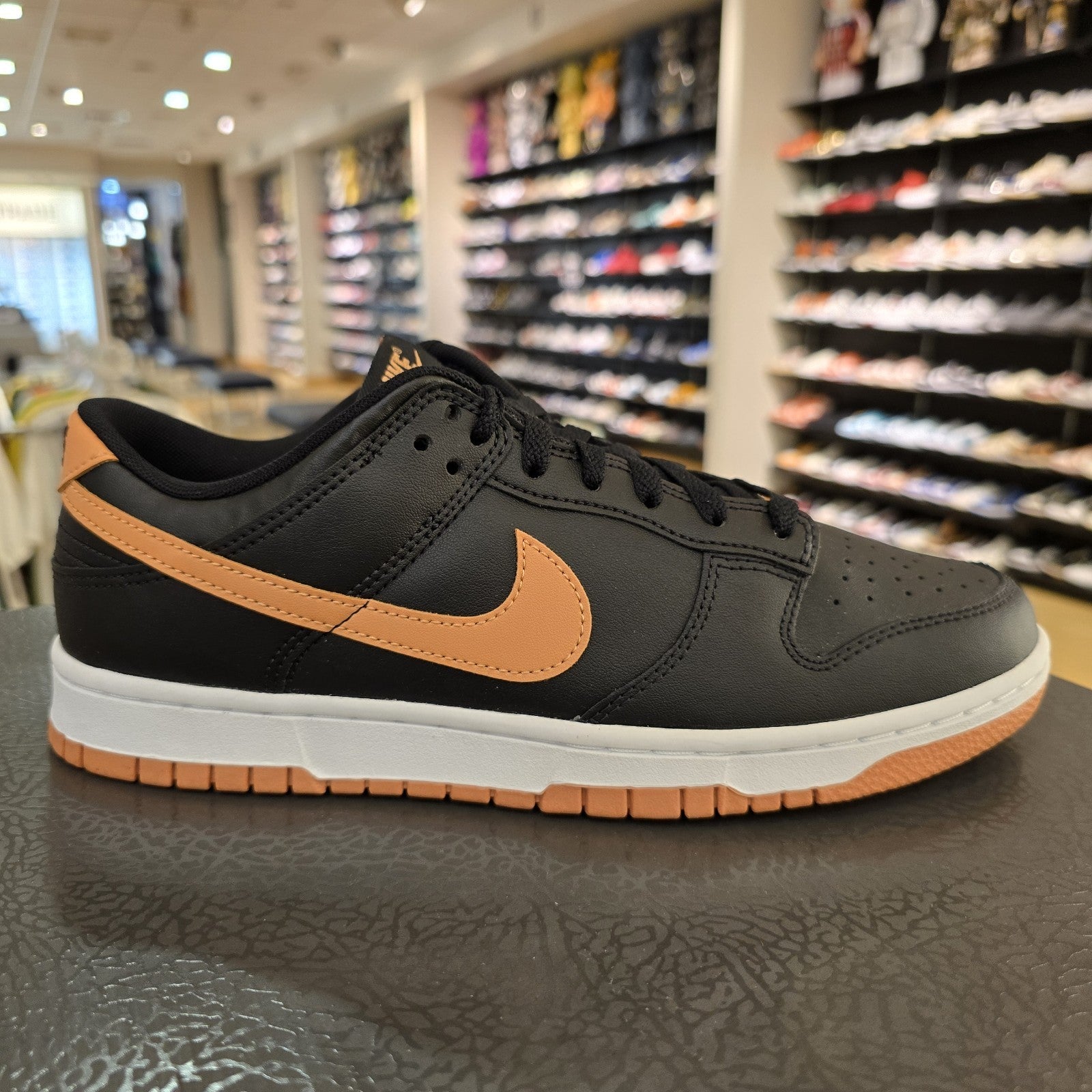 Size 9.5 - Nike Dunk Low Black Amber Brown