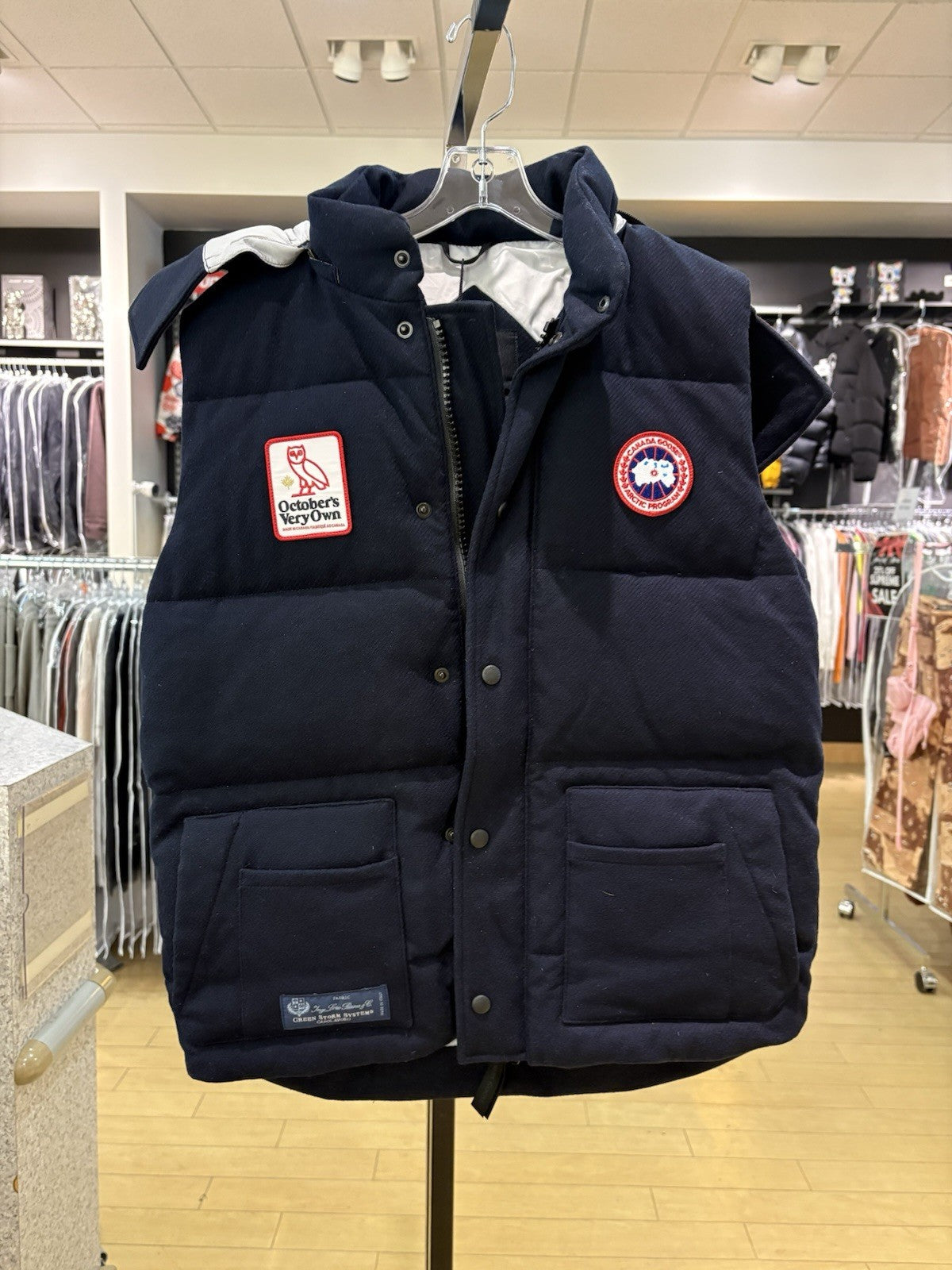 OVO x Canada Goose Freestyle Vest Navy Size Medium 