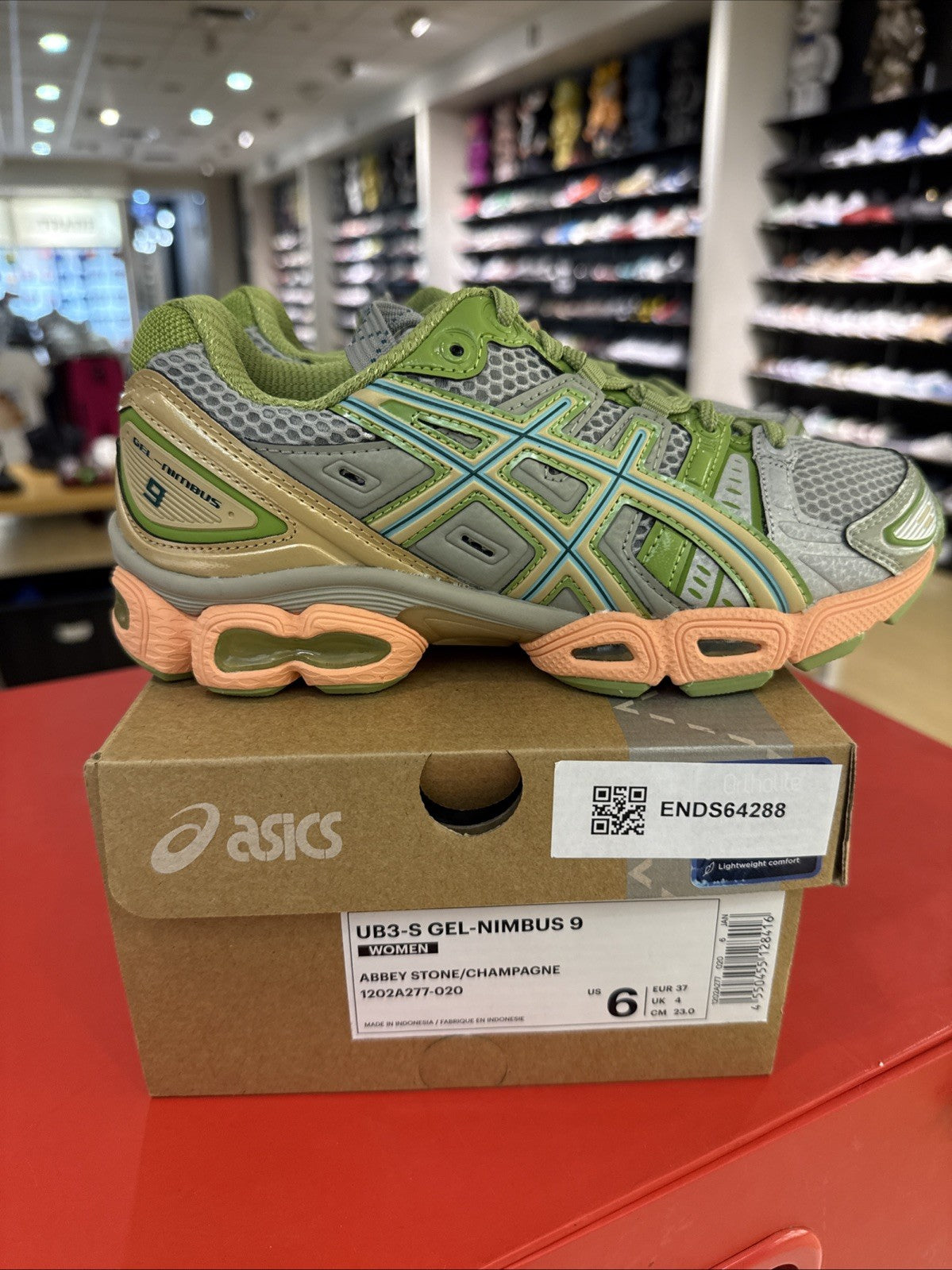 Size 6 - Kiko Kostadinov x ASICS UB3-S Gel Nimbus 9 Abbey Stone W