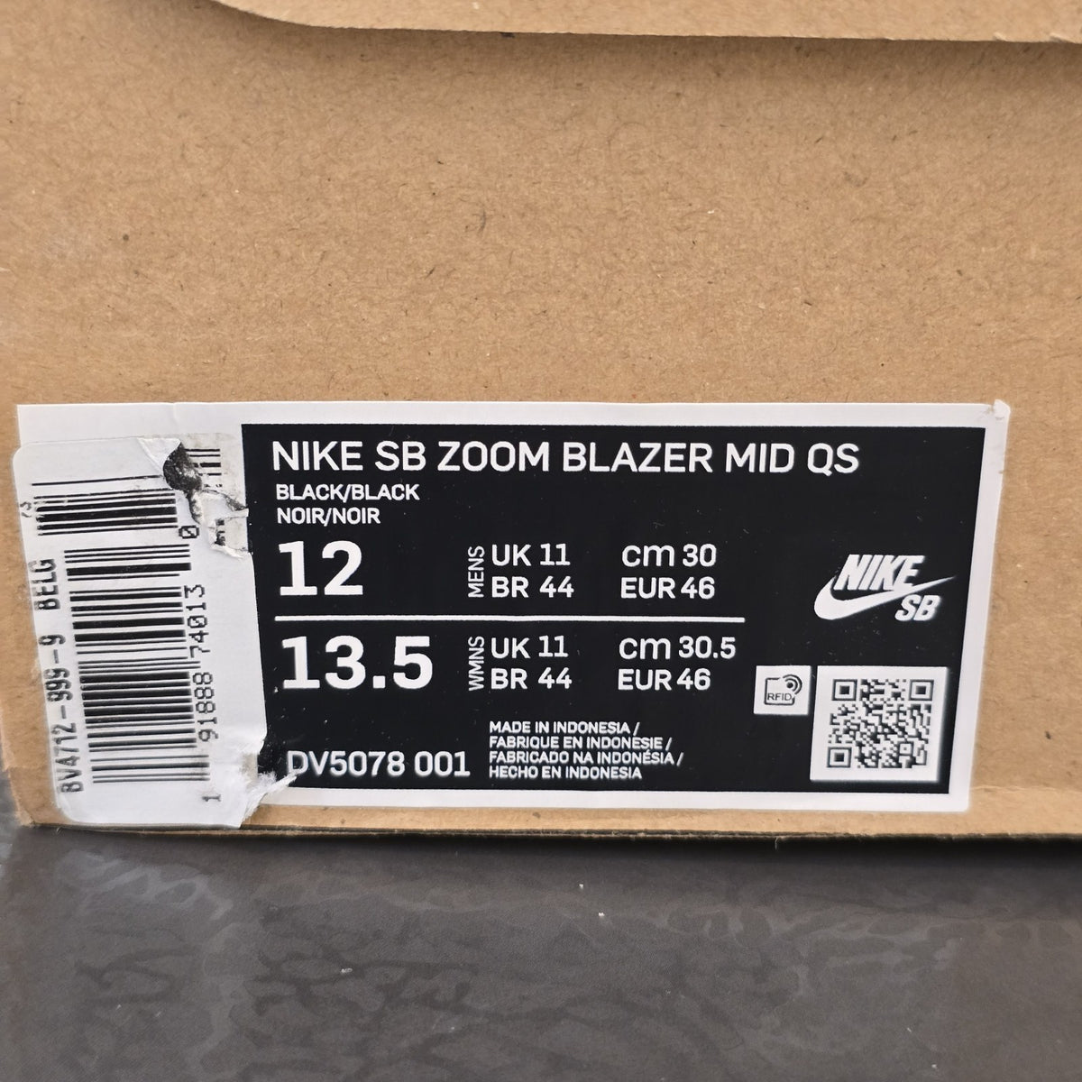 Size 12 - Supreme x Nike Zoom Blazer QS SB Mid Black Snakeskin