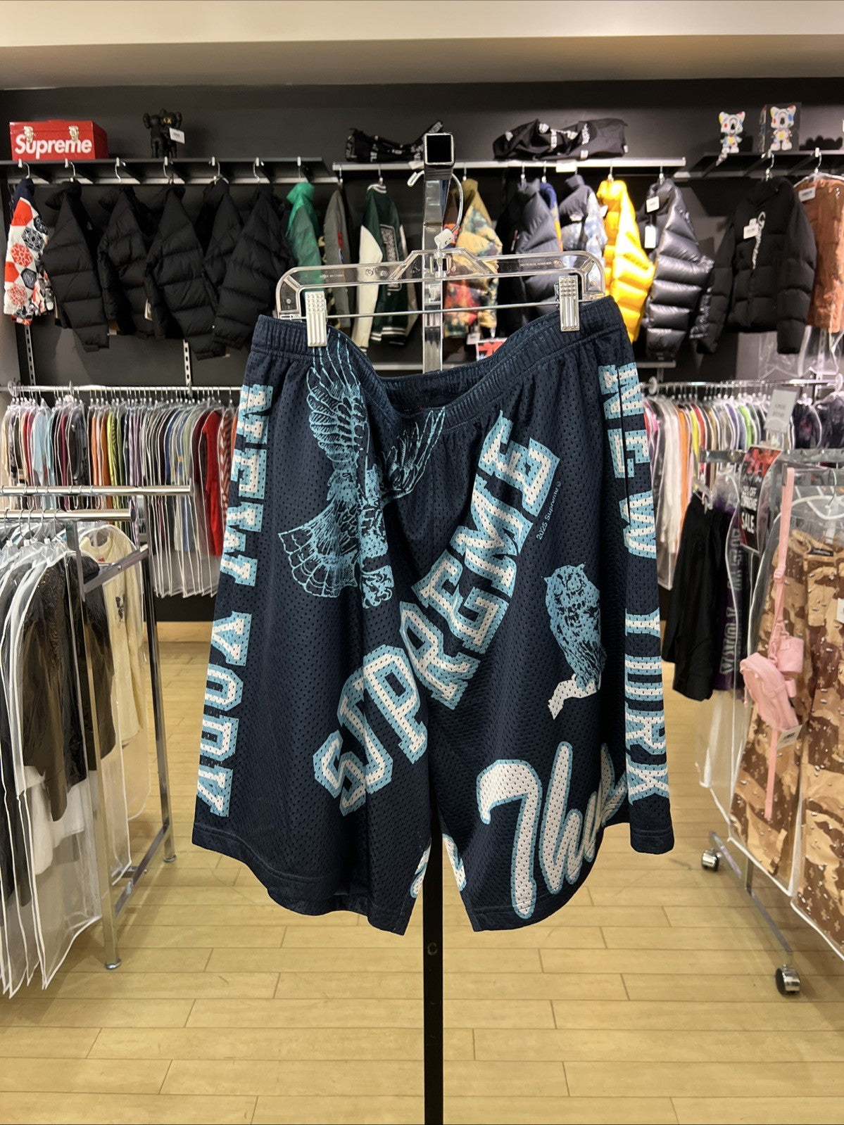 Supreme Varsity Mesh Shorts Navy NY