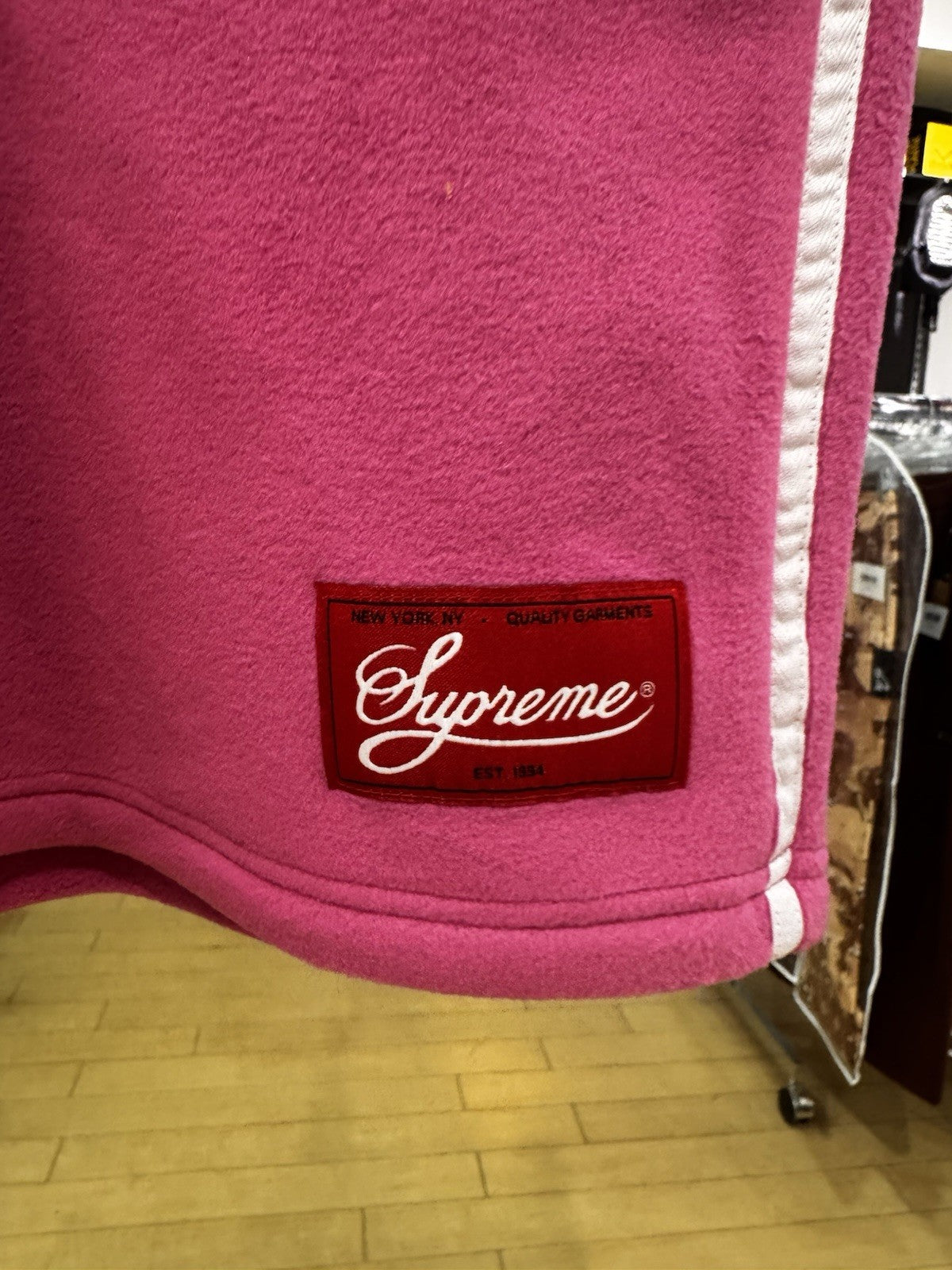 Supreme Polartec Shorts Pink Size L