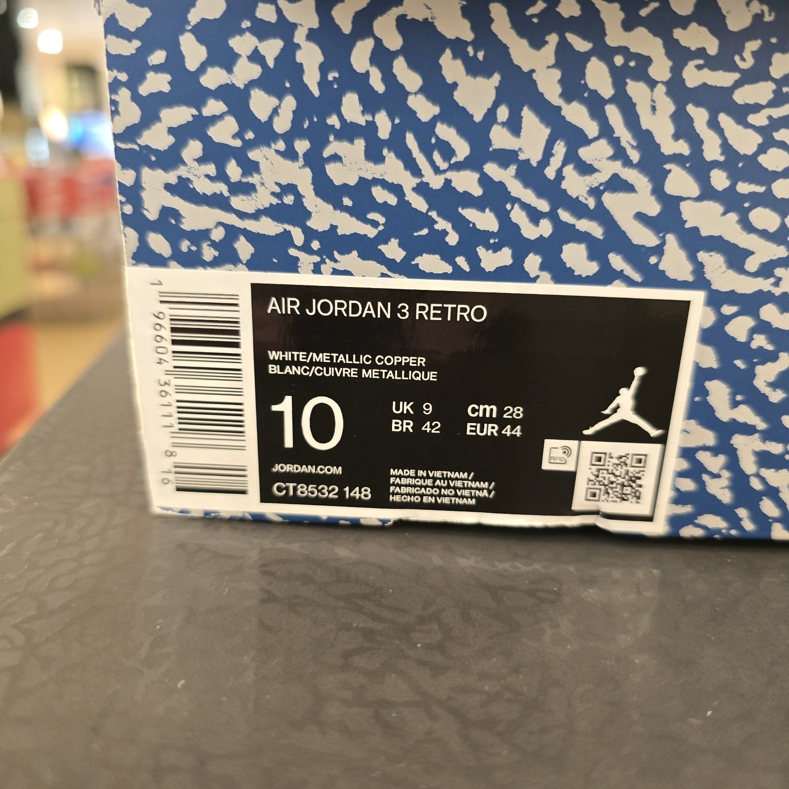 Size 10 - Jordan 3 Retro Washington Wizards