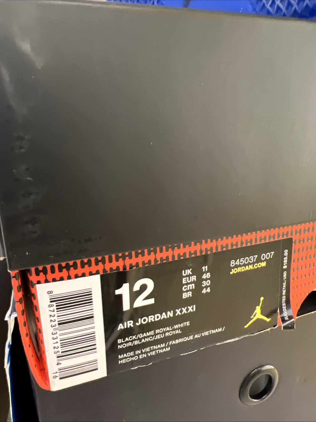 Air Jordan 31 Royal Sz 12 USED