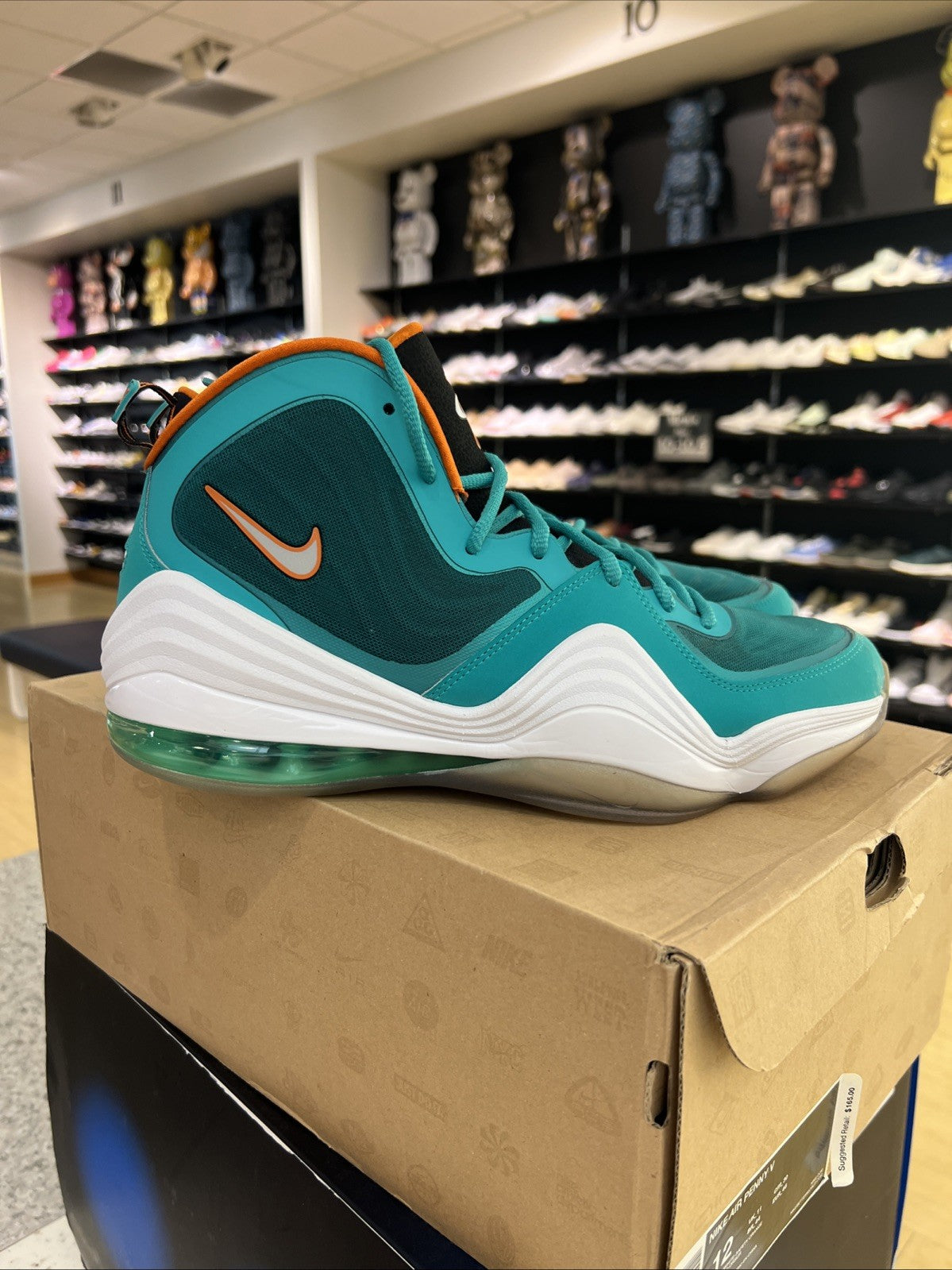 Nike Air Penny 5 Miami Dolphins Sz 12