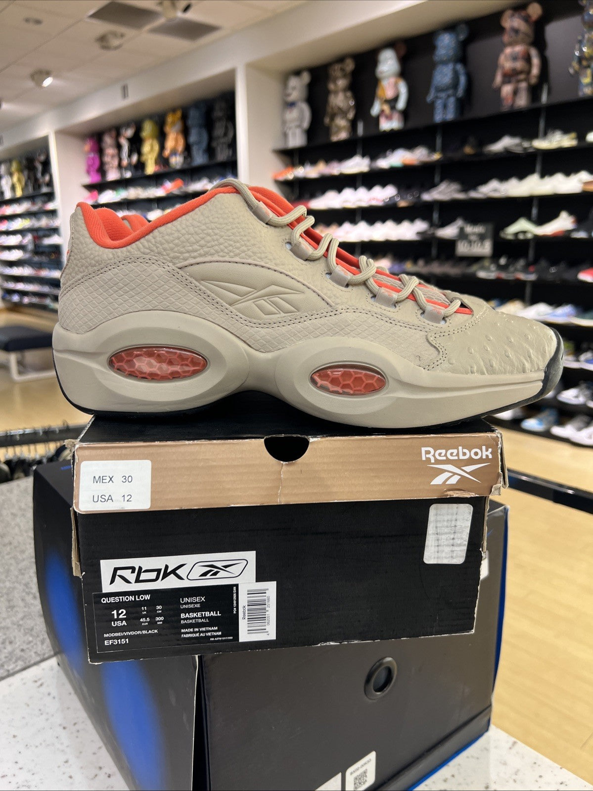 Reebok Question Low Modbei Sz 12 USED