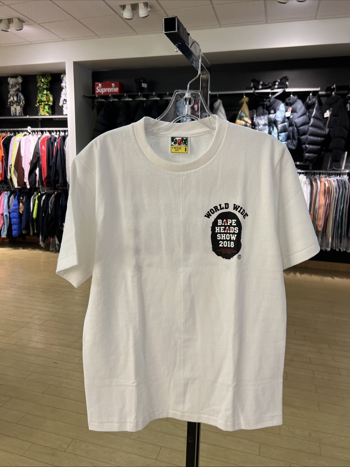 Bape 2018 Bape Head Tour T Shirt White Sz S