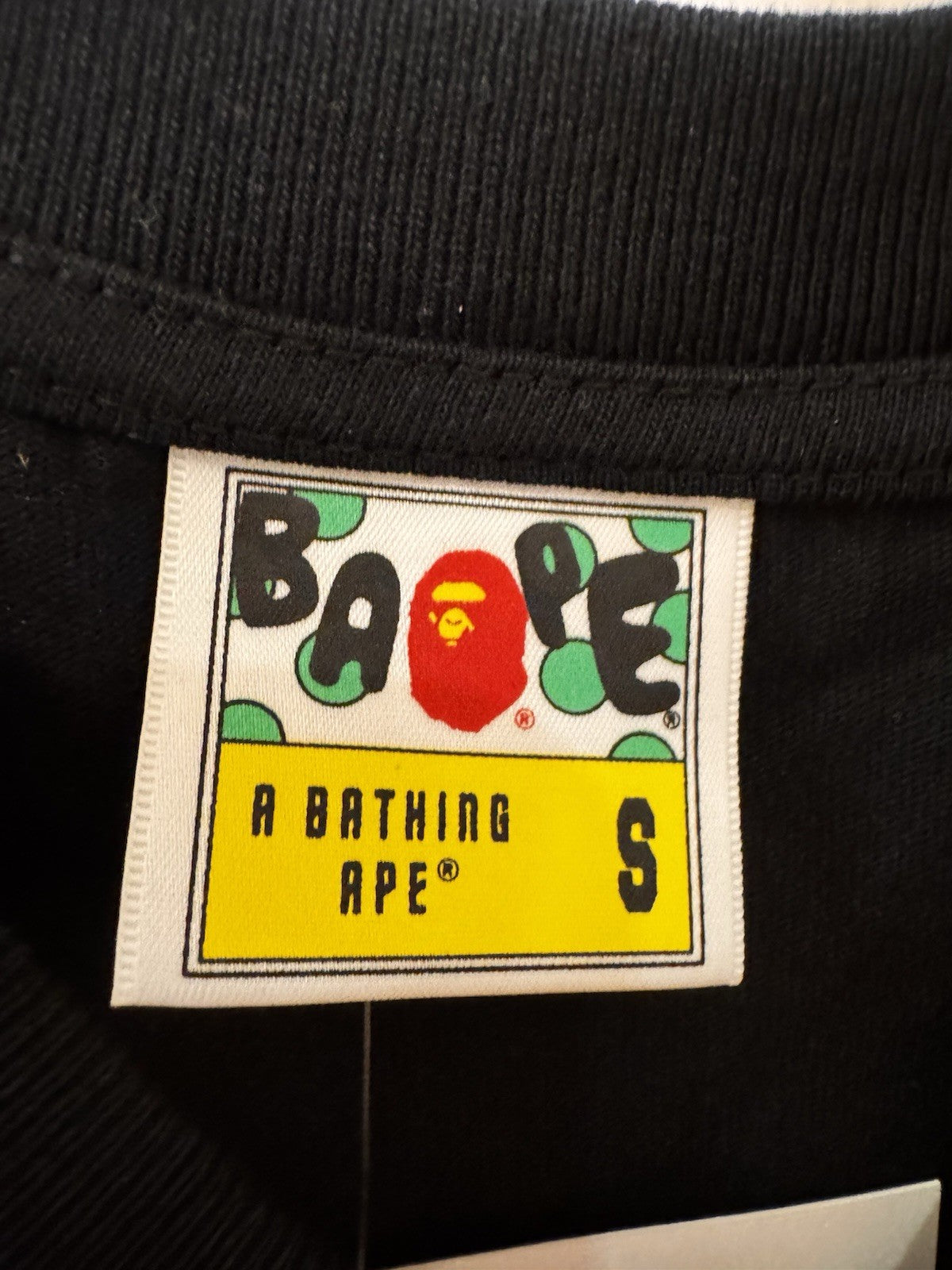 Bape Graffiti Check Ape Face Tee Size S