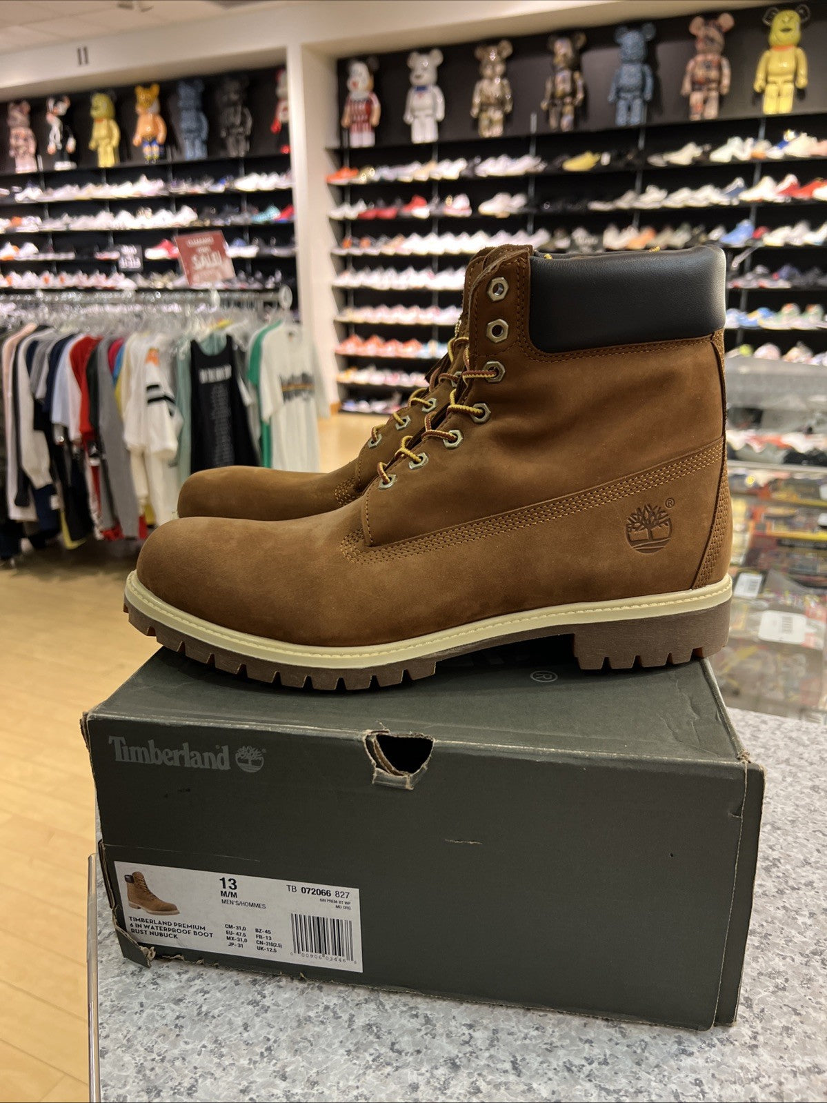 Timberland Premium Waterproof Boot Rust Nubuck Sz 13 DEFECT