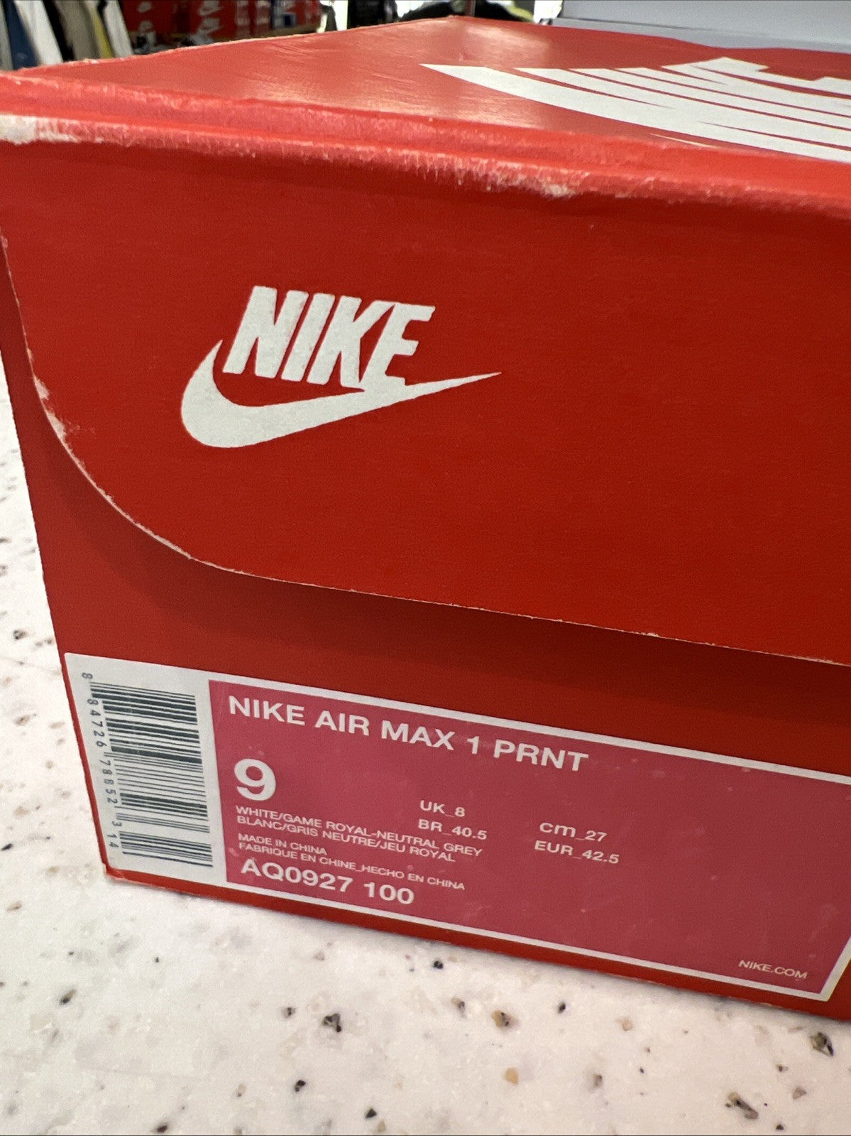 Nike Air Max 1 Atmos Blue We Love Nike Sz 9