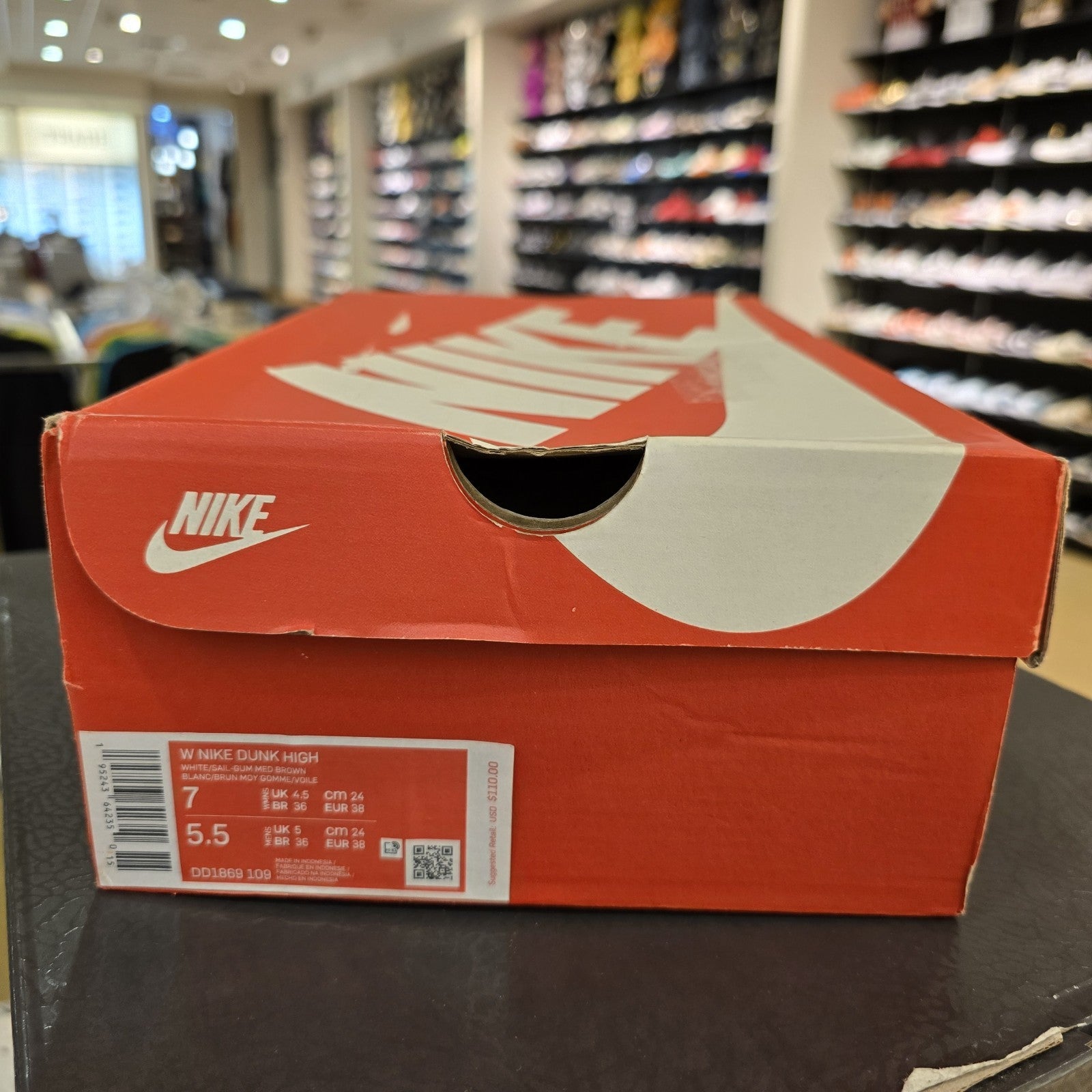 Size 7 - Nike Dunk High Sail Gum Women's 