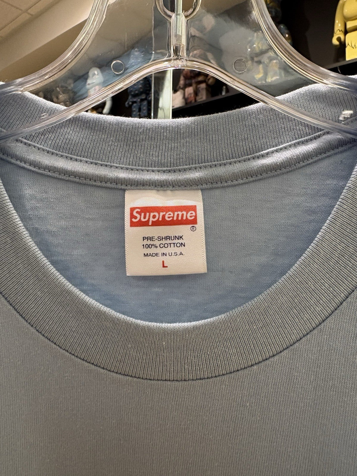Supreme Buju Banton Tee Light Blue Size L