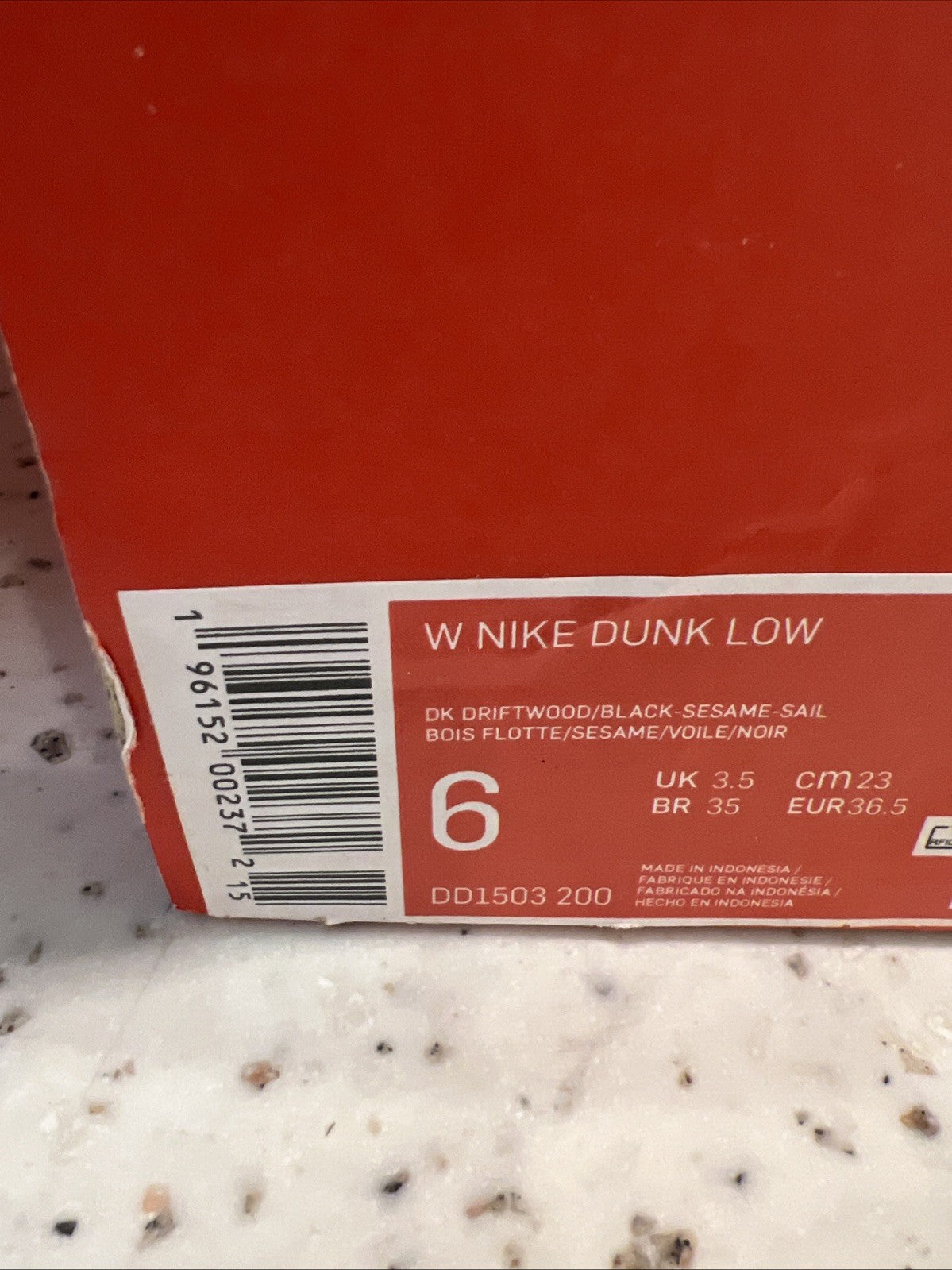 NIKE DUNK LOW DARK DRIFTWOOD BROWN-BLACK-SESAME-SAIL
