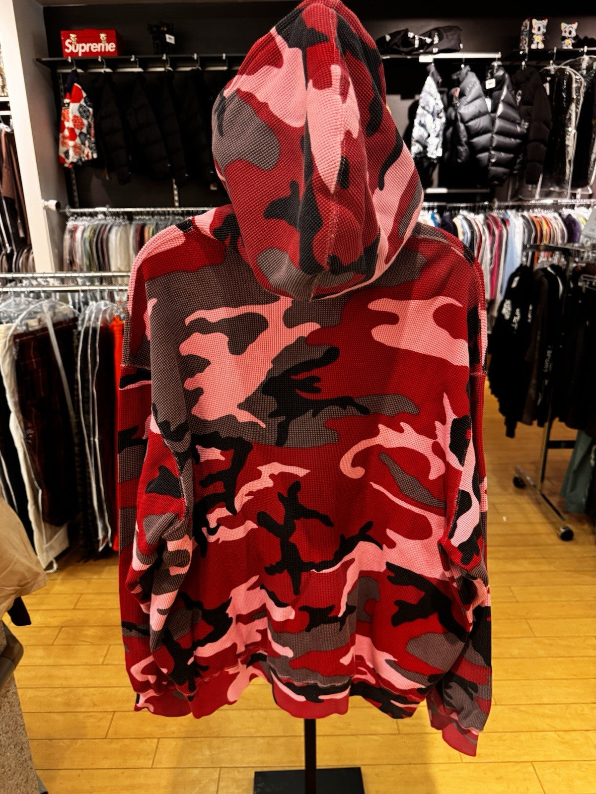 Supreme Hooded Zipup Thermal Pink Camo Size XL