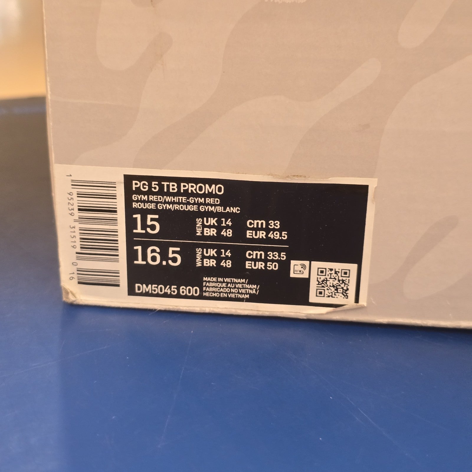 Nike PG 5 TB Amarillo SZ 15 Stains