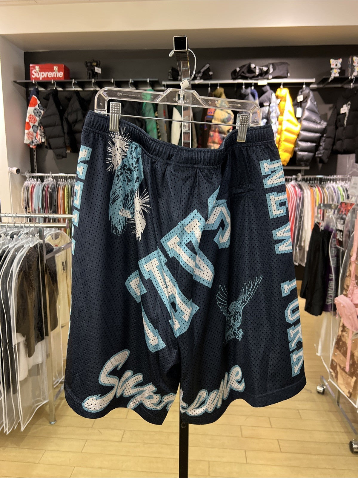 Supreme Varsity Mesh Shorts Navy NY