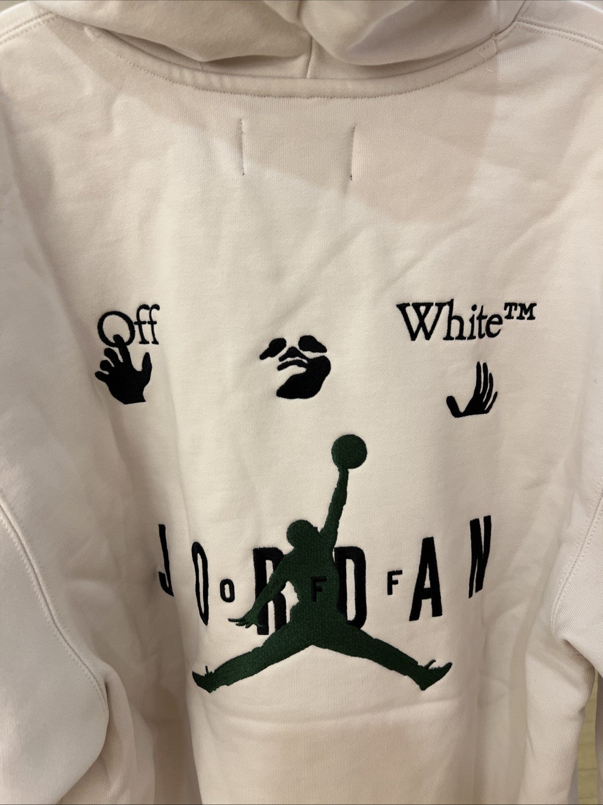 NIKE × OFFWHITE AS M J OW HOODIE Beige Sz XL
