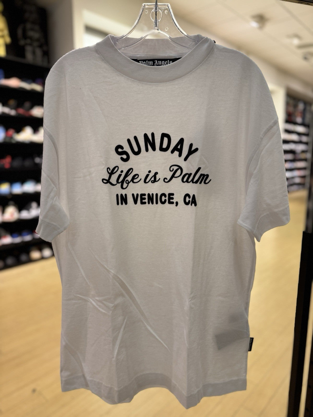 Palm Angels Sunday Classic Shirt White/Black Size Medium