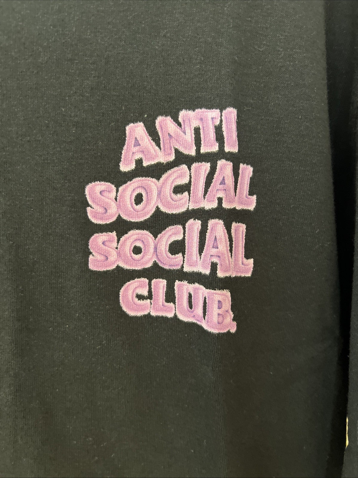 Anti Social Social Club “Anthropomorphic” Tee Black Purple Logo Sz M