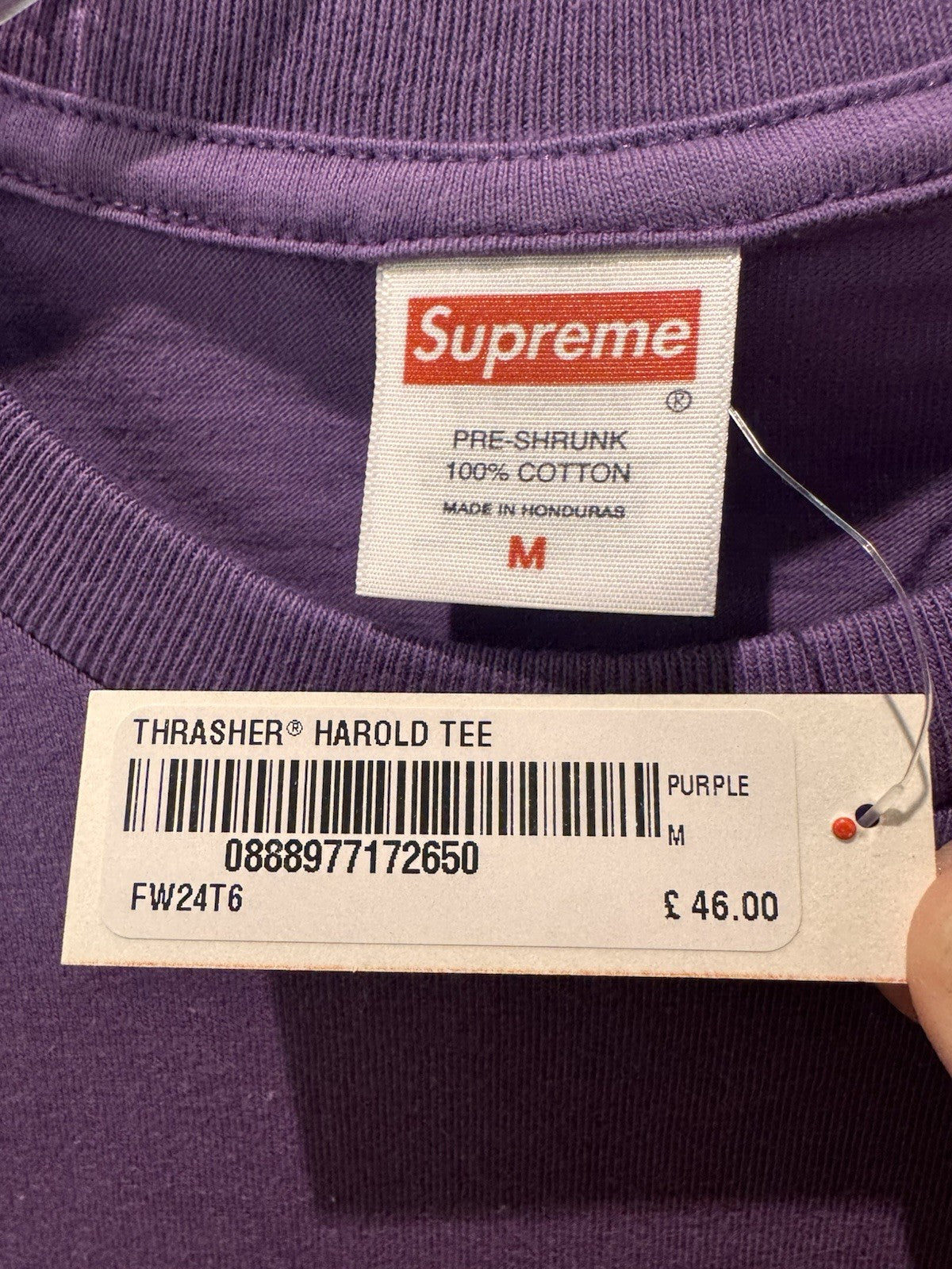 Supreme Thrasher Harold Tee Purple Size M