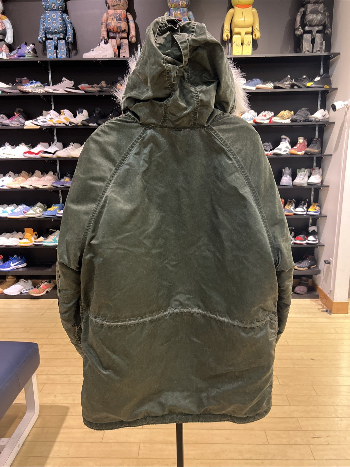 Supreme Washed Flight Satin N-38 Parka Olive Sz M