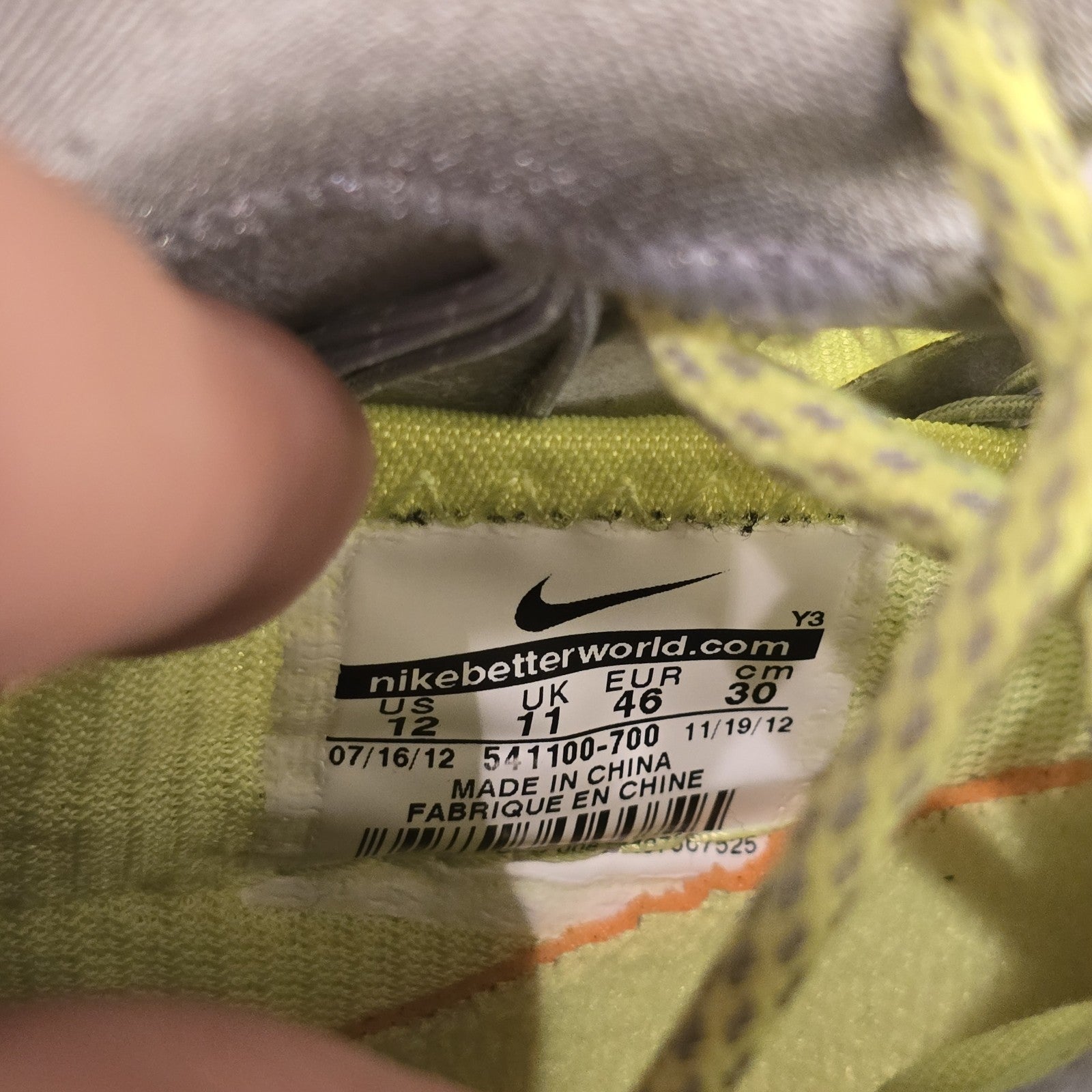 Size 12 - Nike LeBron 10 Volt - 541100-700