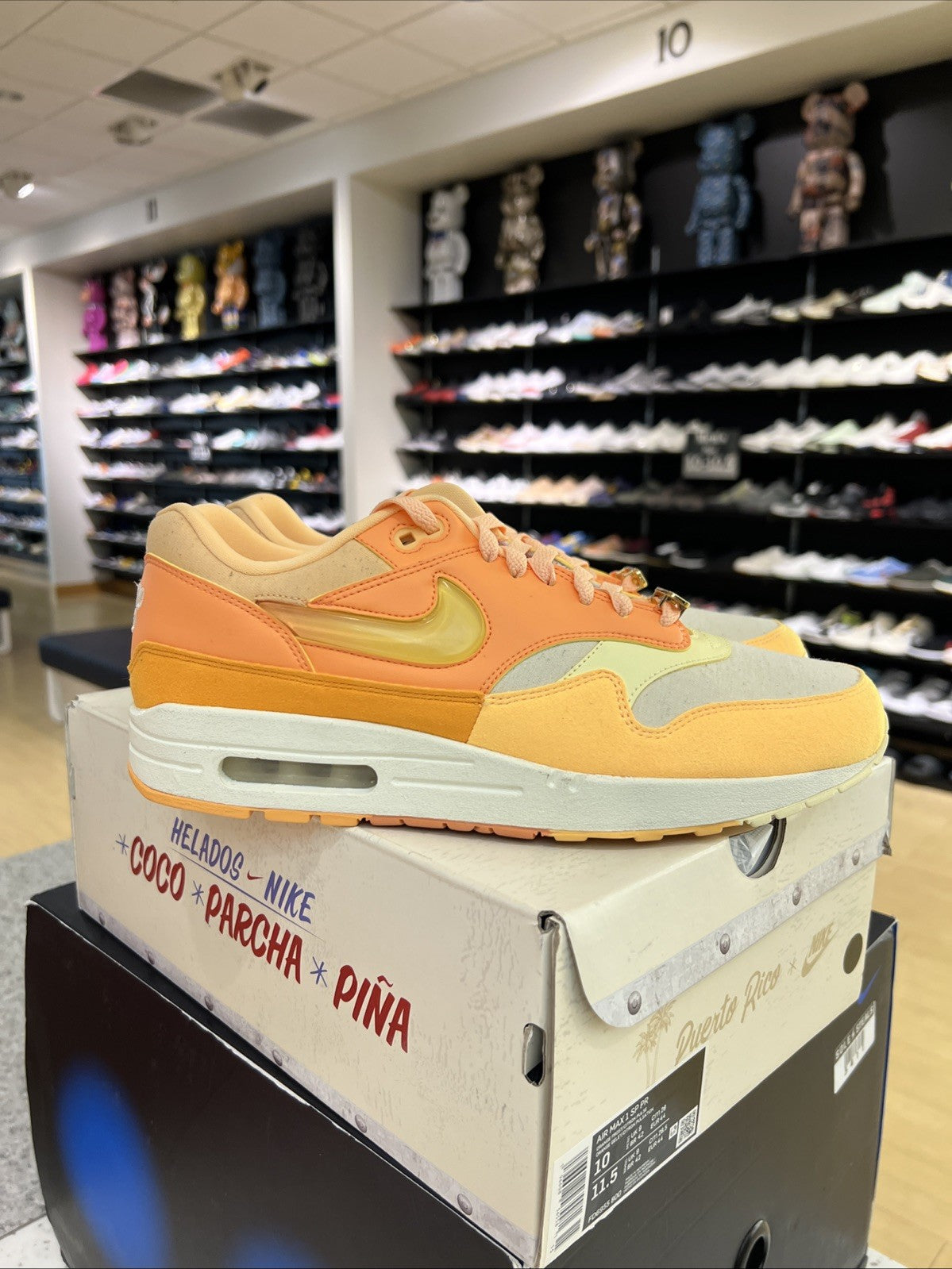 Nike Air Max 1 Puerto Rico Day Orange Frost Citron Pulse Sz 10