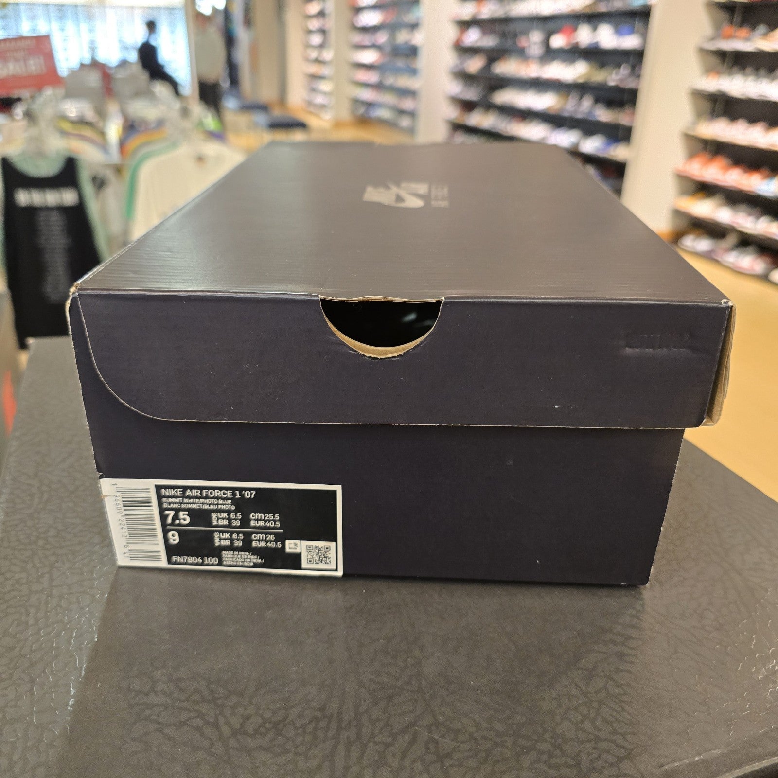 Size 7.5 - Nike Air Force 1 '07 Blue Label White Photo Blue