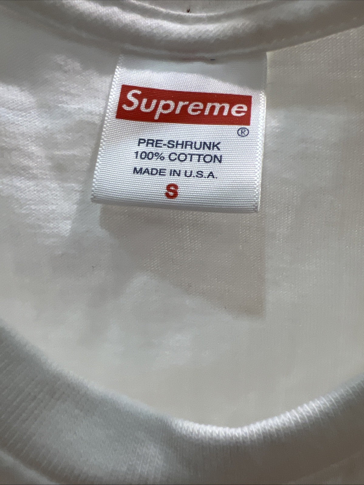 SUPREME Ralph Steadman Box Logo T-Shirt Sz S DEFECT