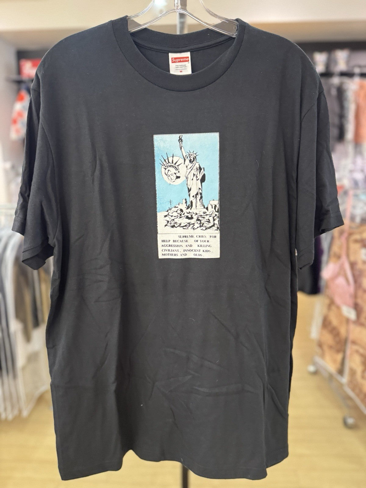 Supreme Liberty Tee Black Size Medium 