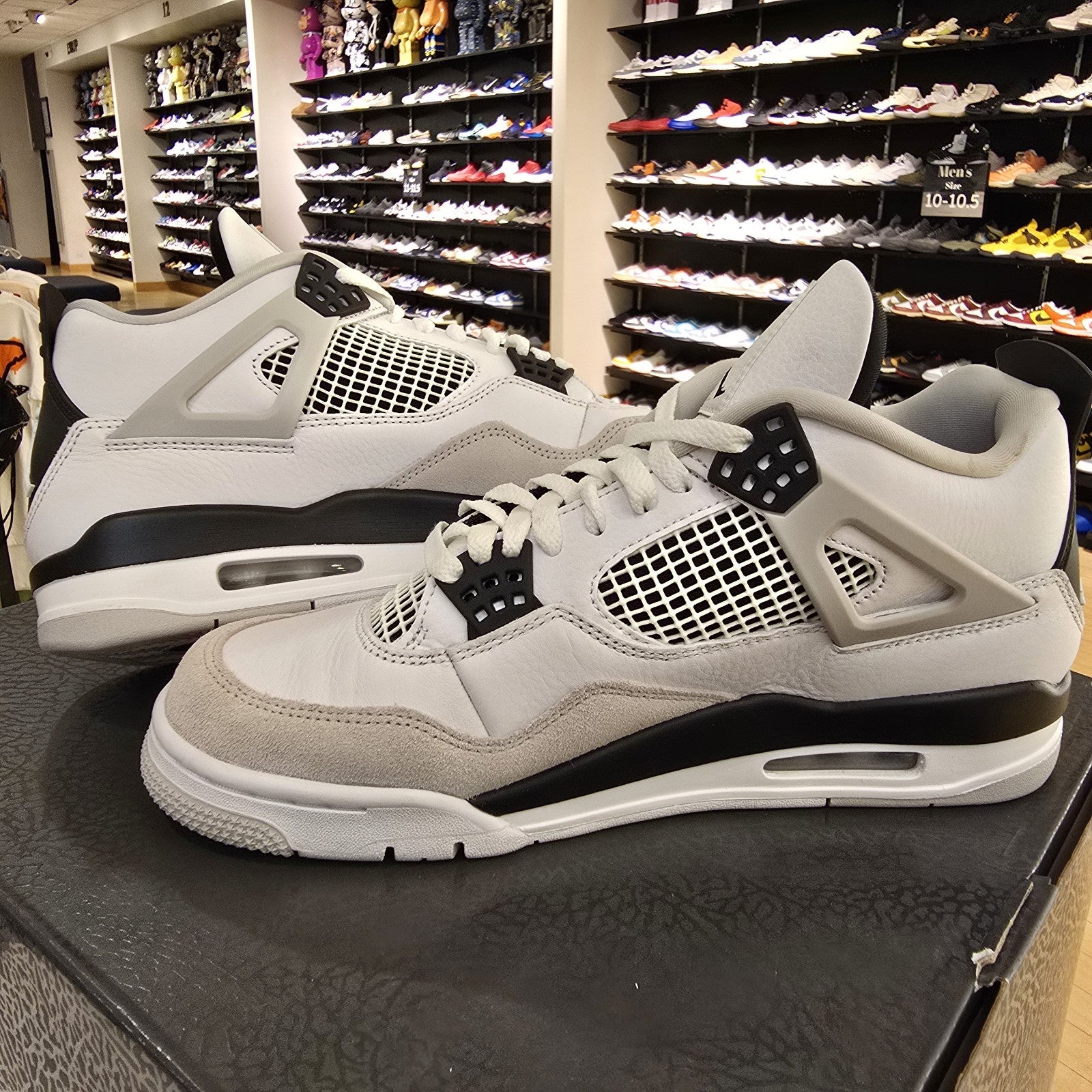 Size 10 - Jordan 4 Retro Mid Military Black