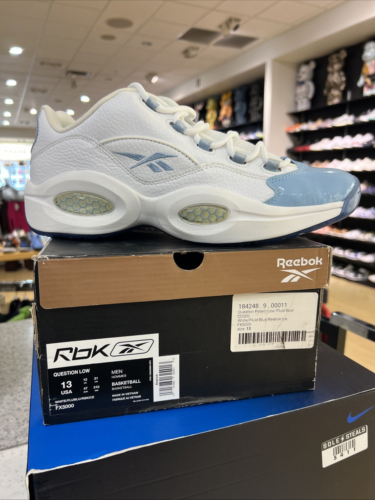 Reebok Question Low Fluid Blue Sz 13