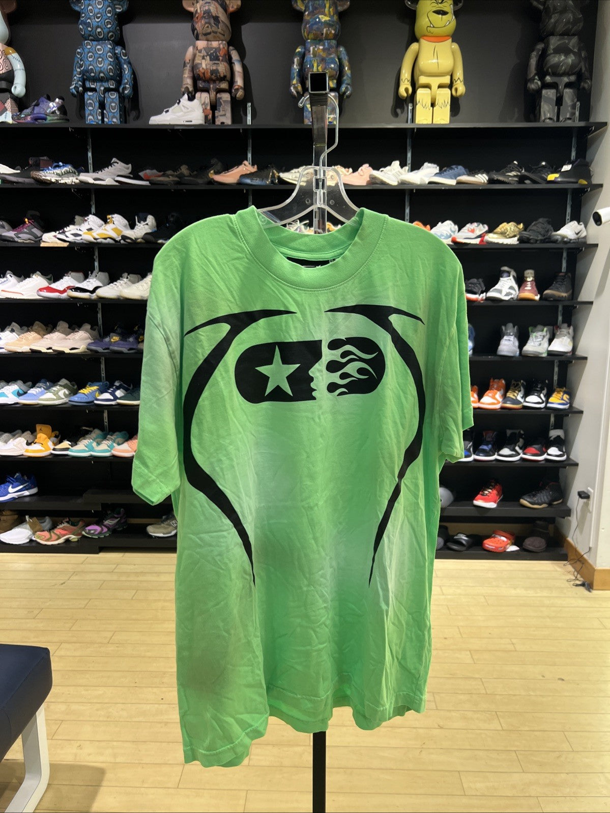 Hellstar Neon Green Warm Up Tee Shirt