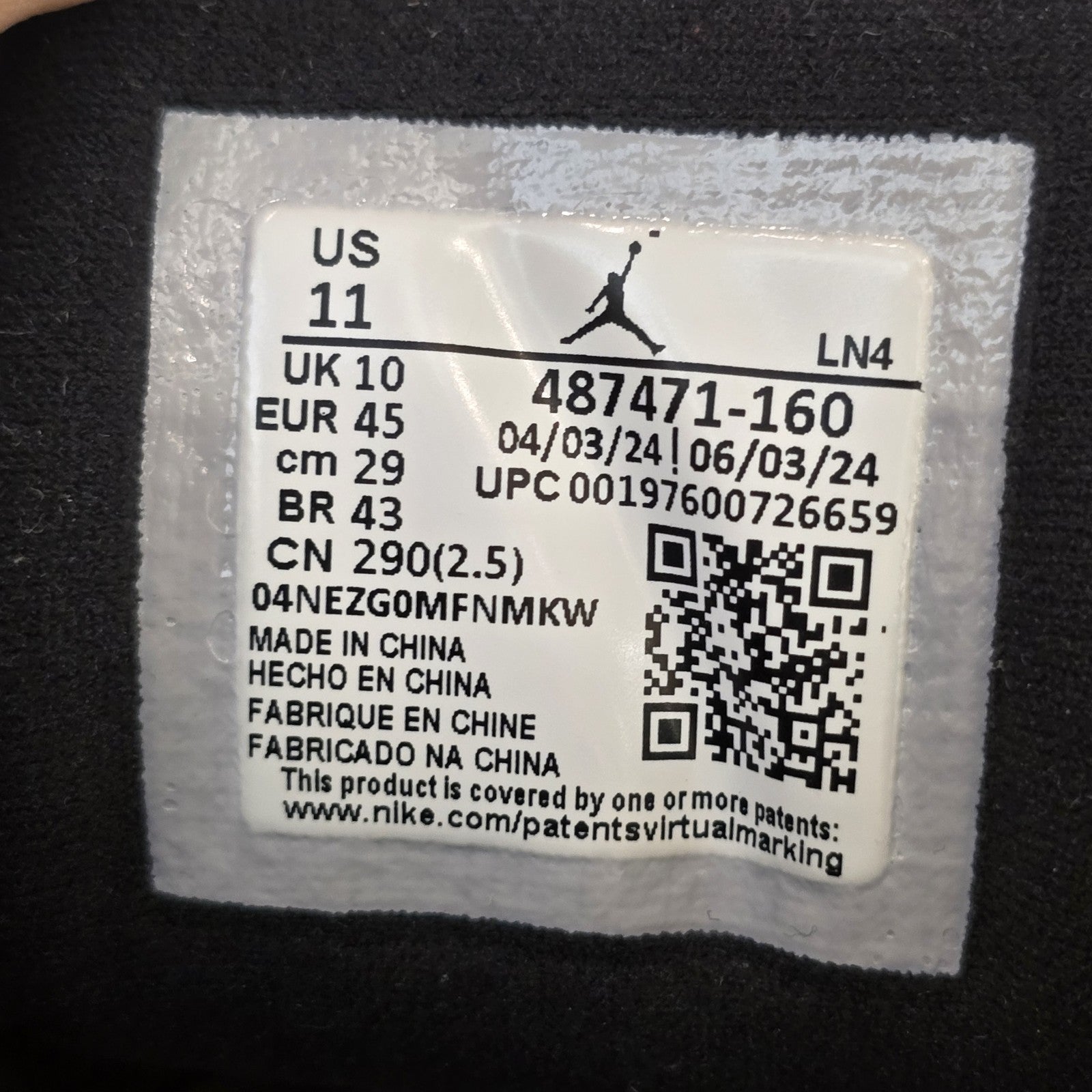 Size 11 - Air Jordan 14 Retro 2024 Black Toe