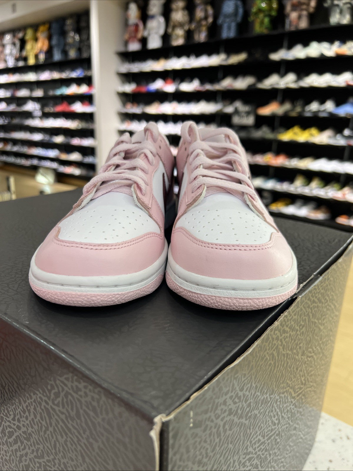 Nike Dunk Low Pink Foam Red White Sz 7Y