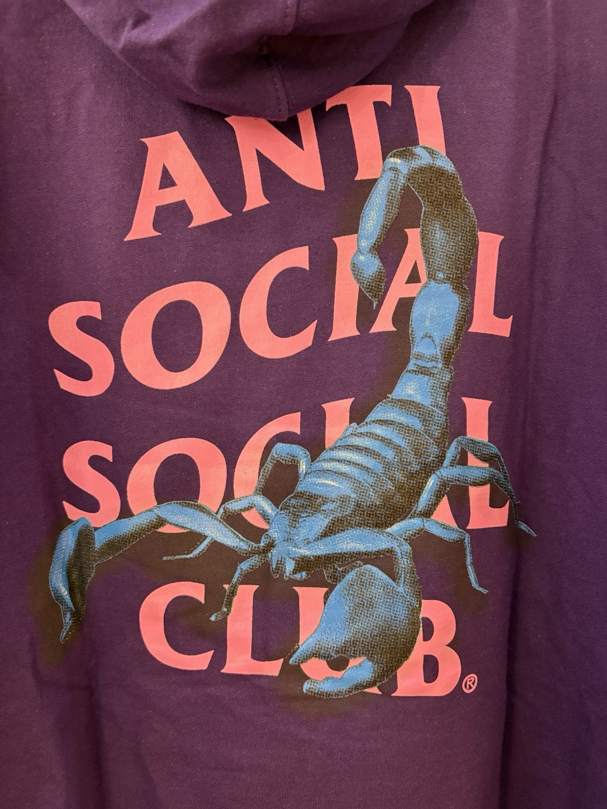 Anti Social Social Club Moodsting Hoodie Purple Sz XL