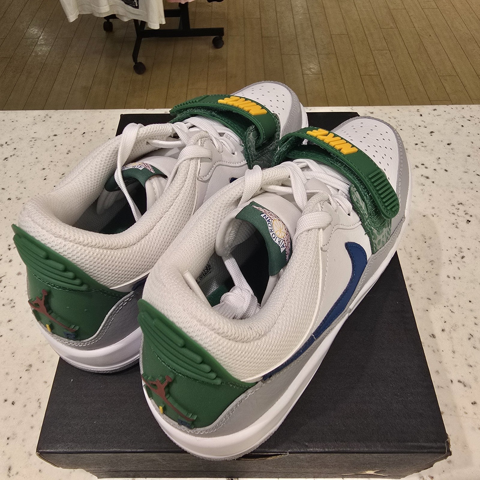 Size 5.5Y - Jordan Legacy 312 Low White Pine Industrial Blue (GS) CD9054-140