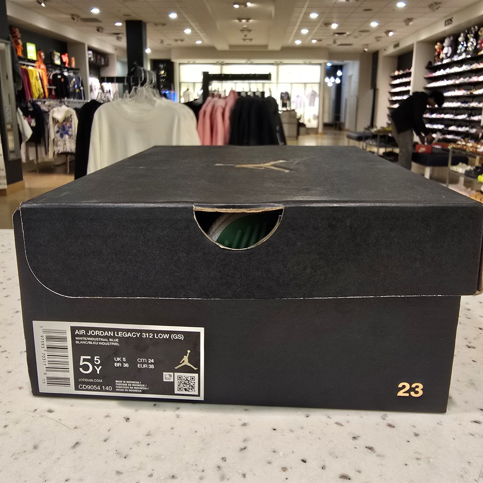 Size 5.5Y - Jordan Legacy 312 Low White Pine Industrial Blue (GS) CD9054-140