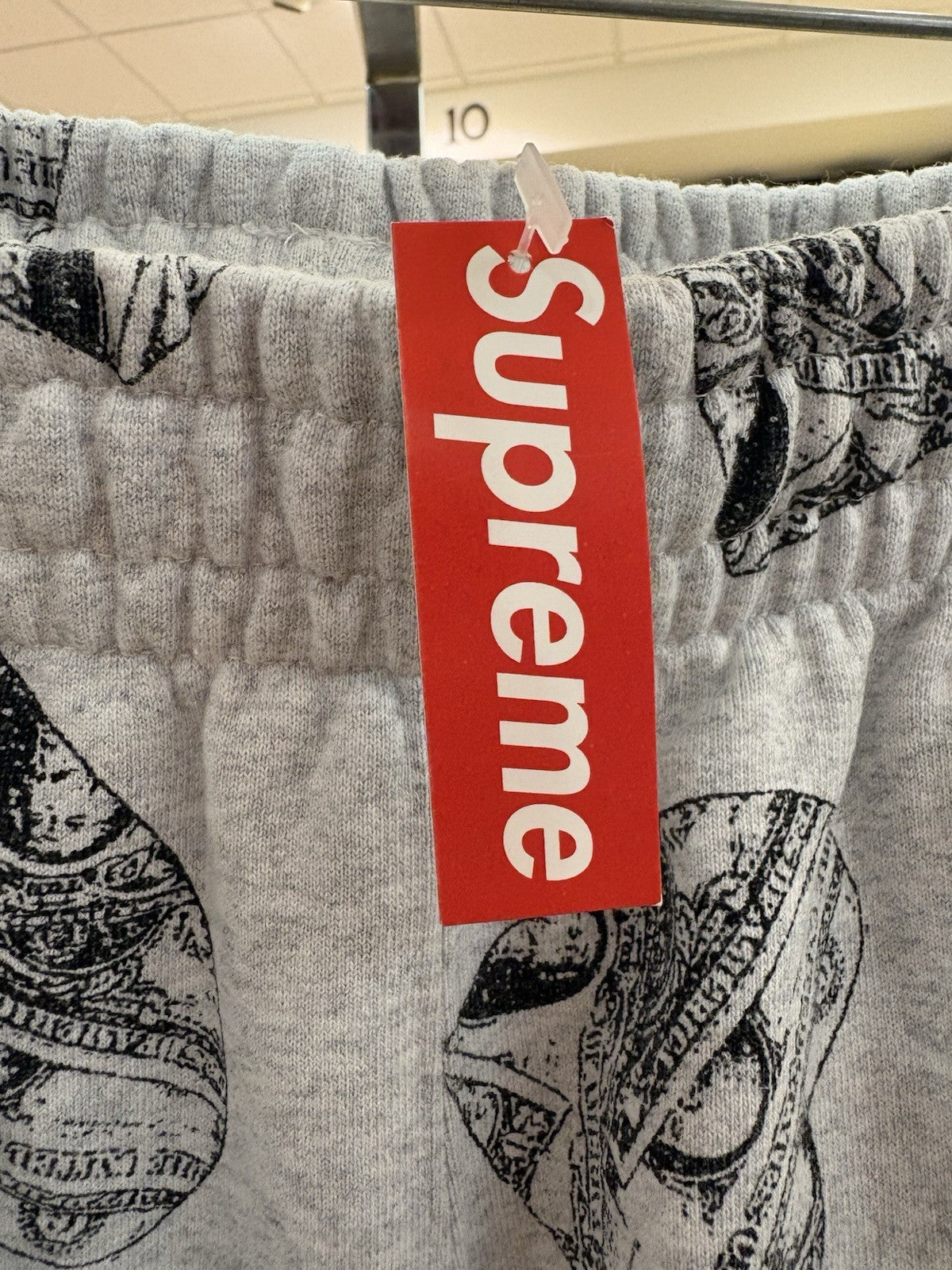 Supreme Love Cash Sweatpant Ash Grey Size Medium 