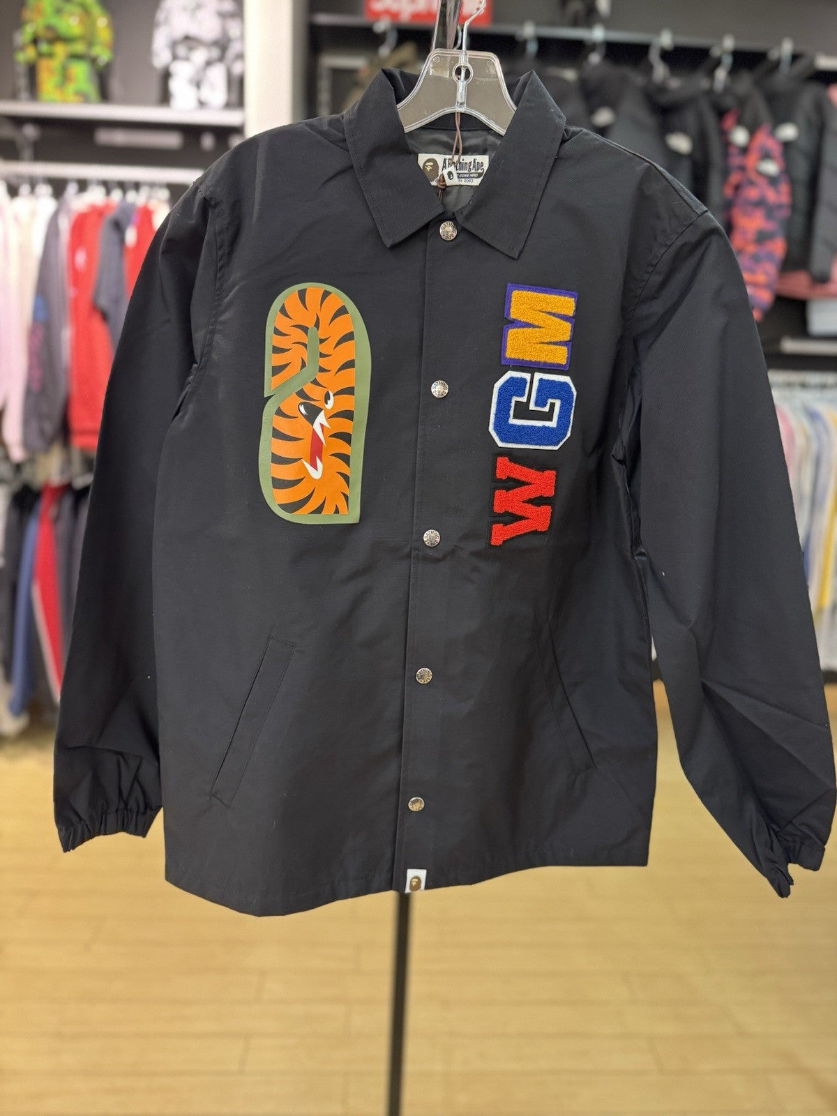 Bape Shark Coach Jacket Black Size Large