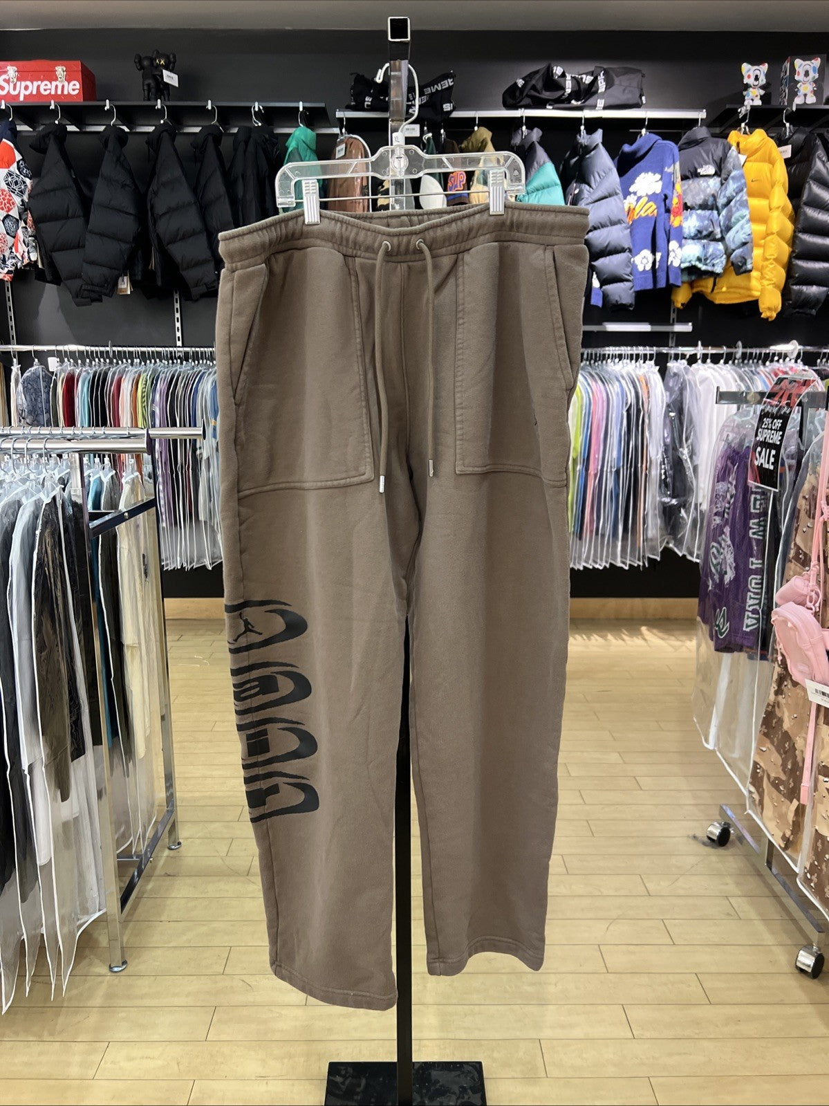 Jordan x Travis Scott Fleece Brown Pants Sz XL