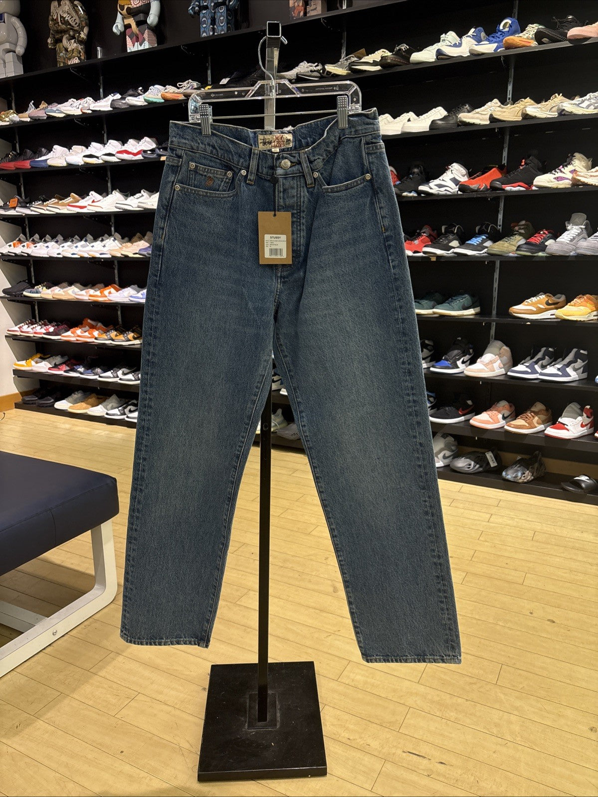 Stussy New Classic Jean Medium Blue Denim Size 30
