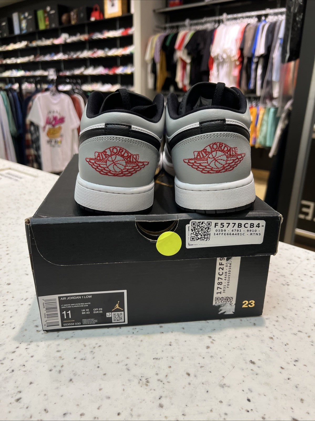 Jordan Air Jordan 1 Low Light Smoke Grey Gym Red Sz 11 USED