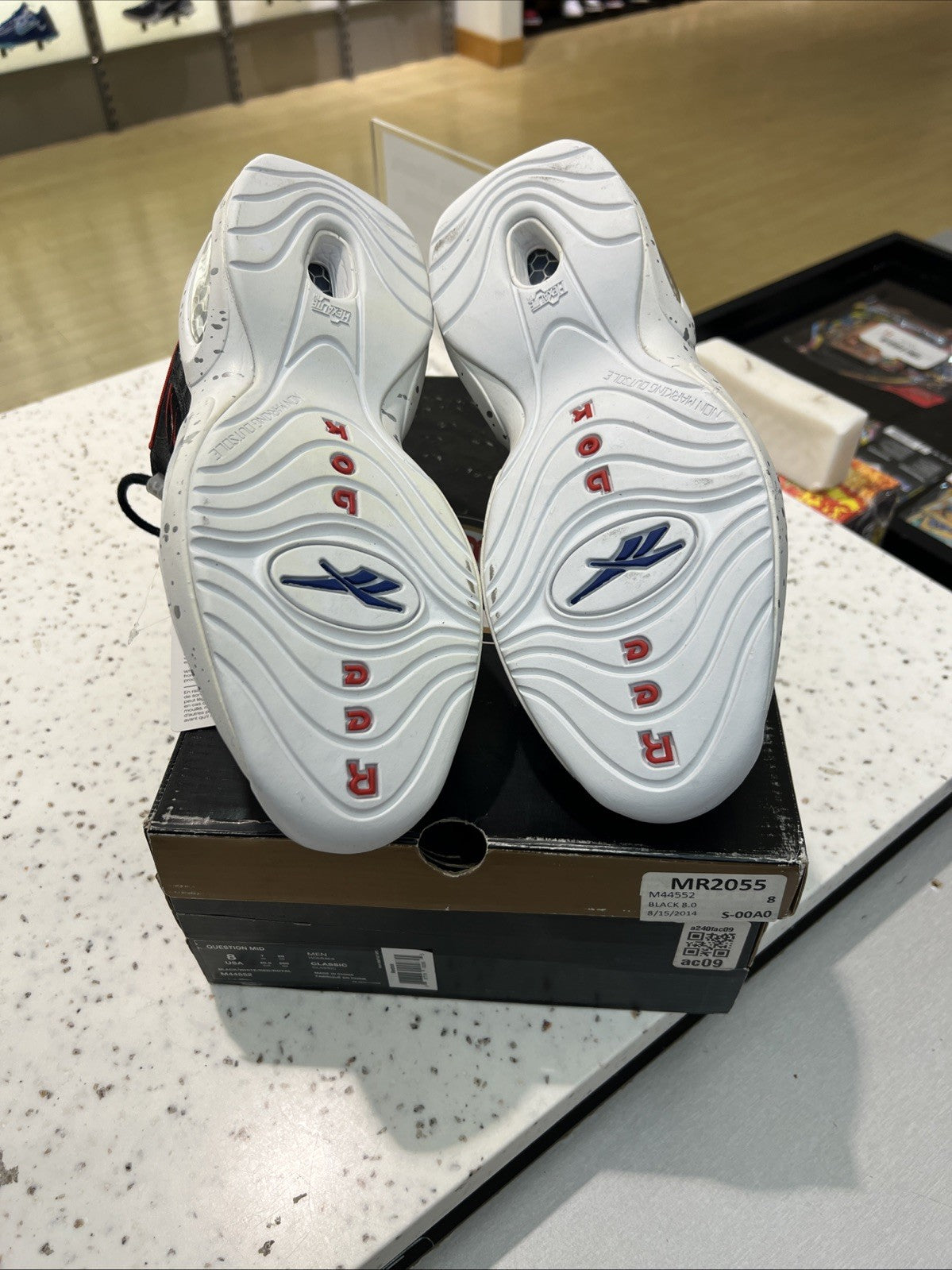 Reebok Question Mid First Ballot Sixers Allen Iverson Sz 8 USED