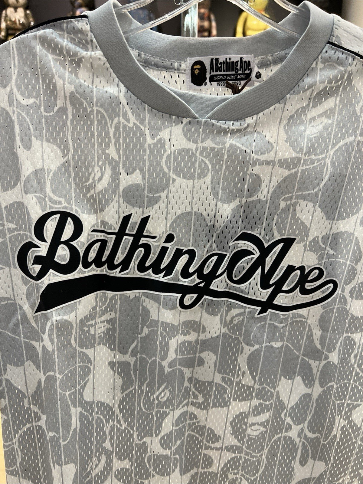 Bathing Ape Jersey White Grey Size S