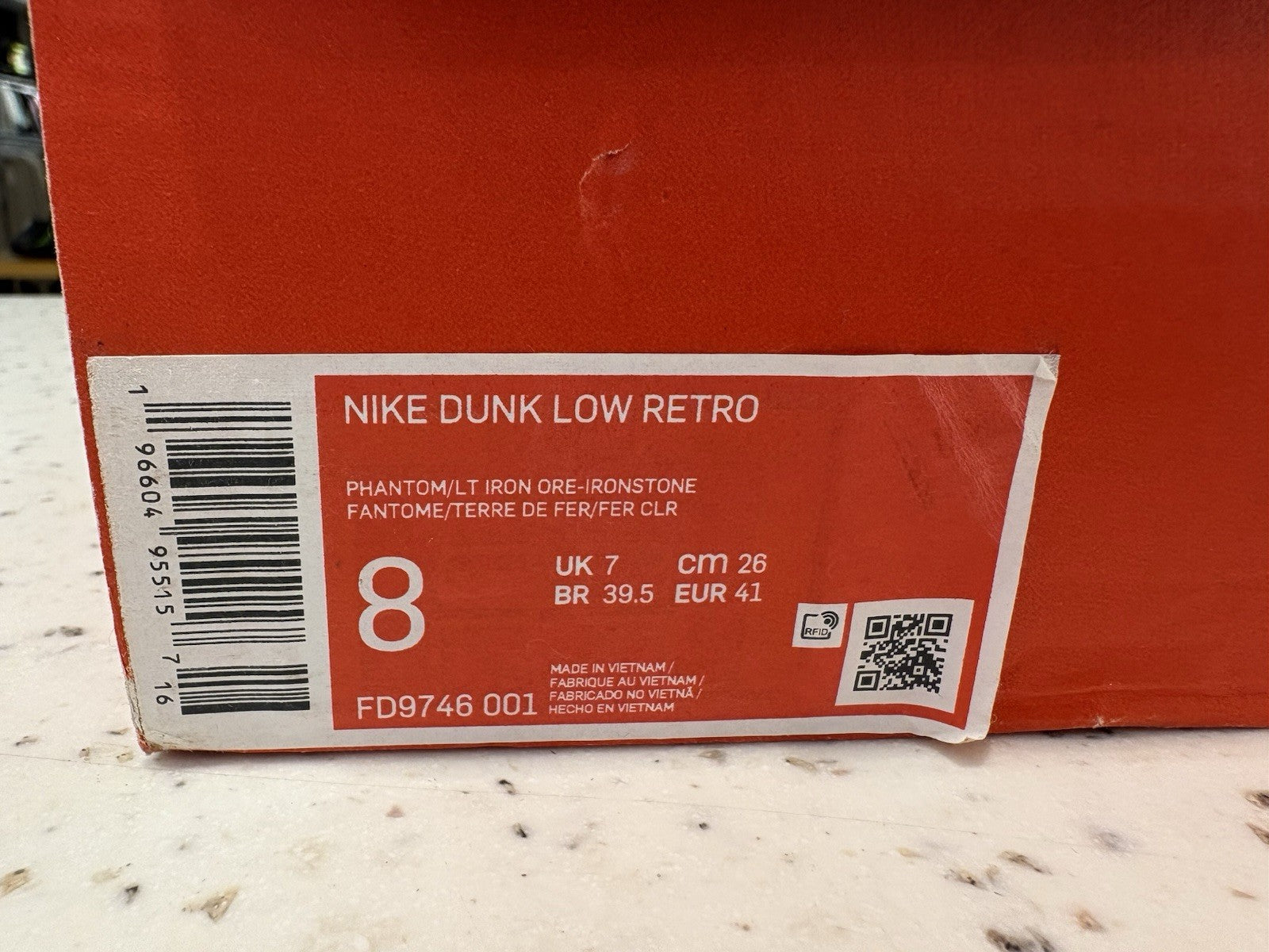 Nike Dunk Low Ironstone Size 8