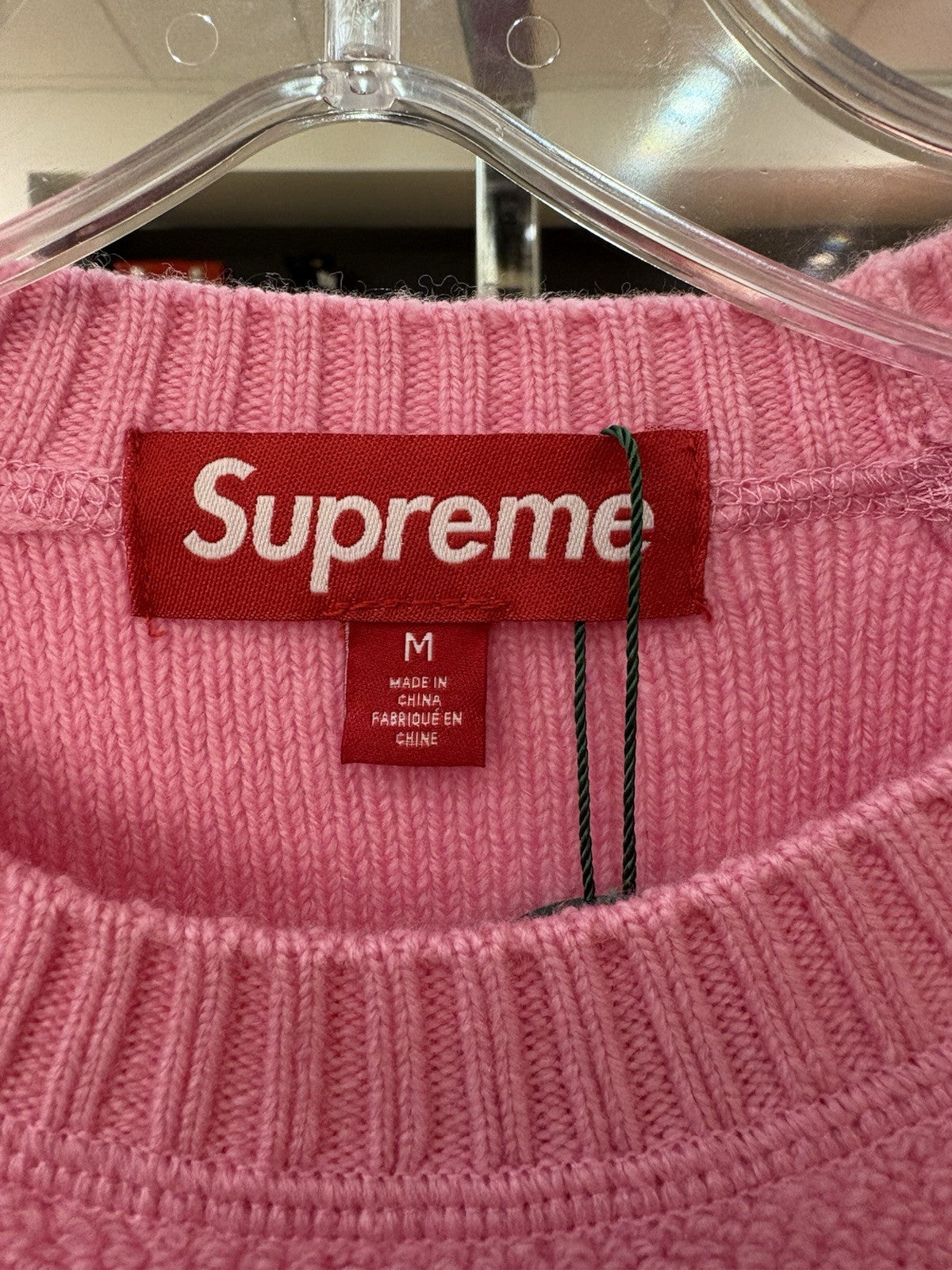Supreme Terry Medium Box Sweater Pink