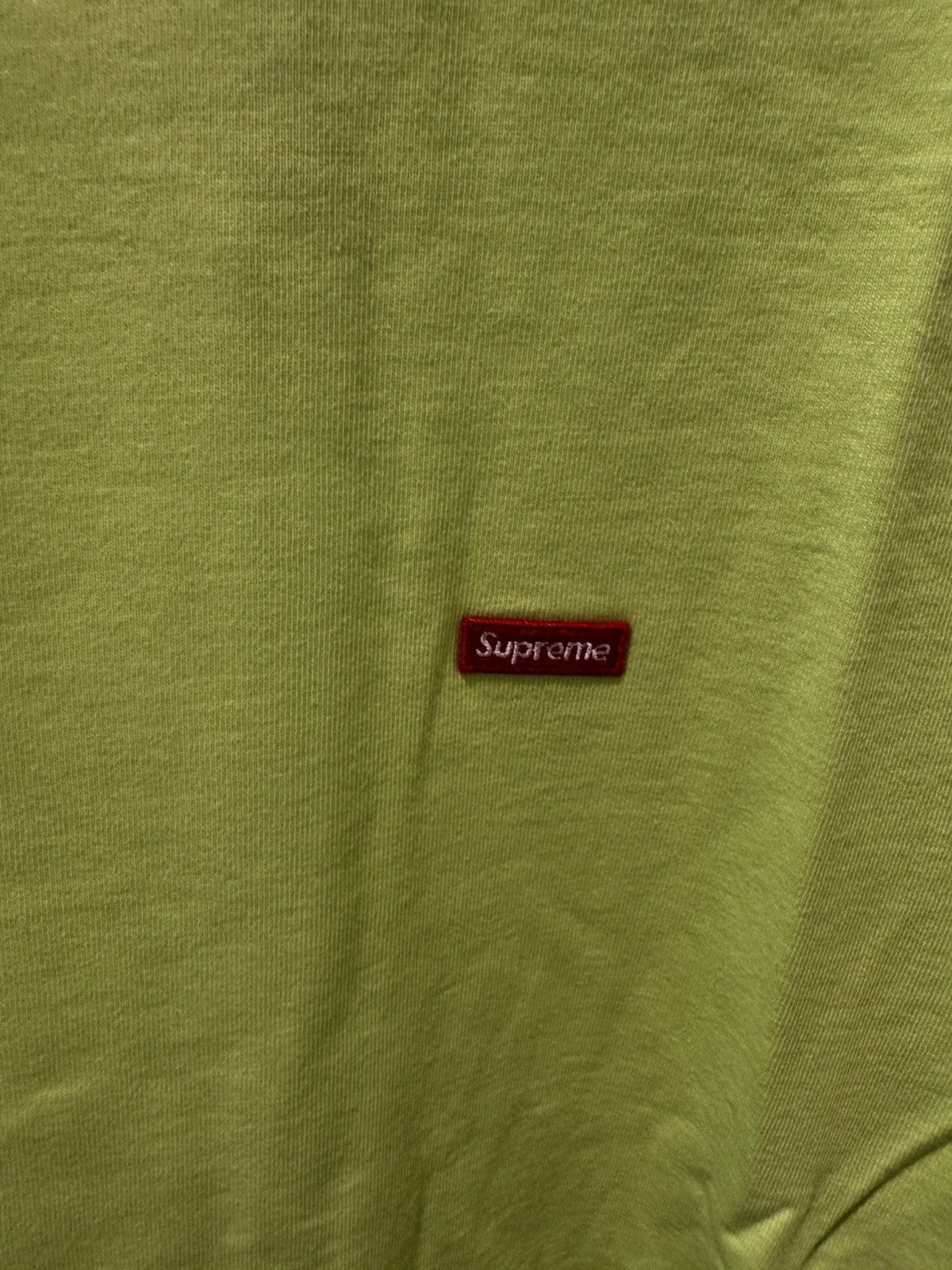 Supreme Small Box Logo Long Sleeve Tee FW24 Bright Green Size M