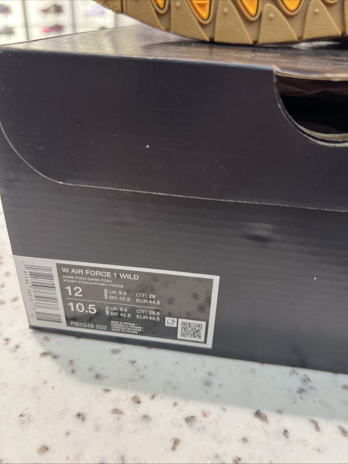 Nike Air Force 1 Wild Brown Dark Pony Womens Sz 12/10.5M